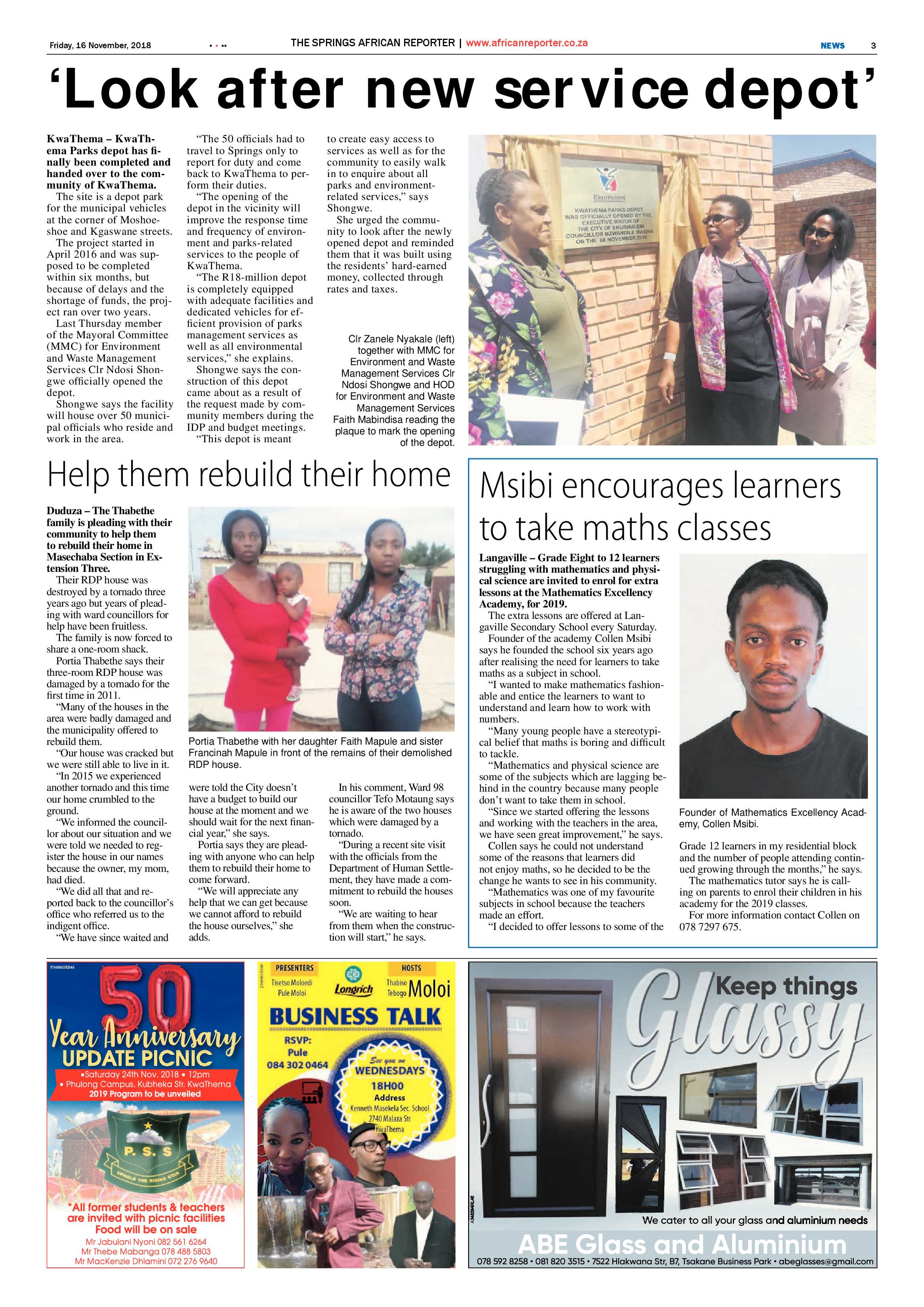 African Reporter 16 November 2018 page 3