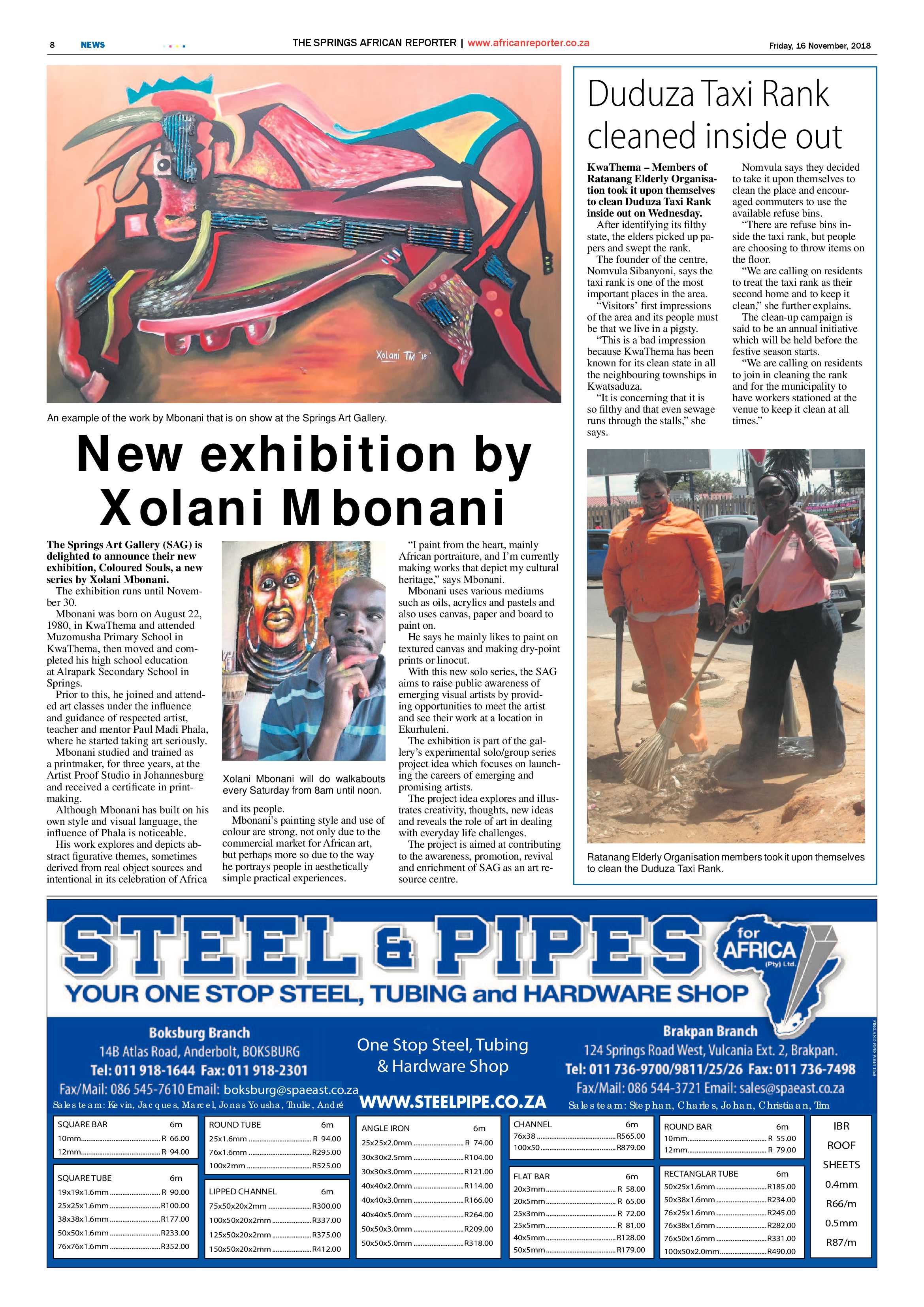 African Reporter 16 November 2018 page 8