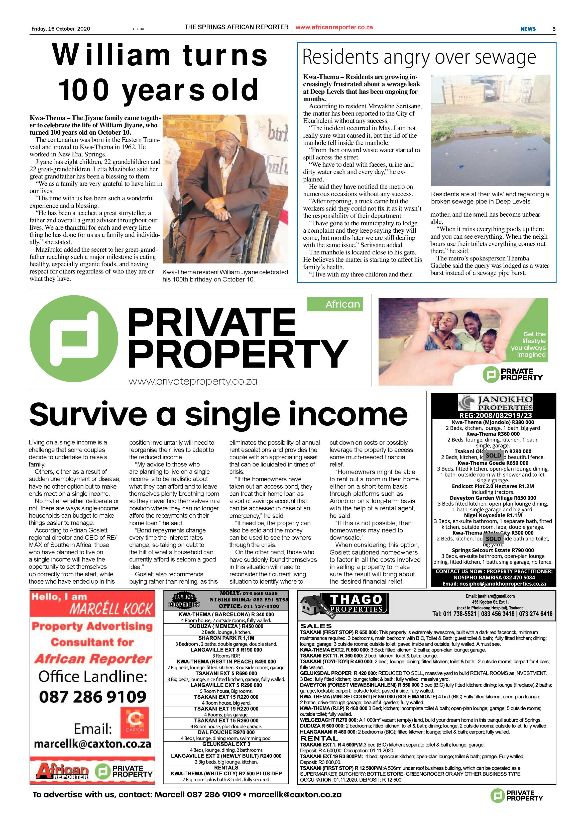 African Reporter 16 October 2020 page 5