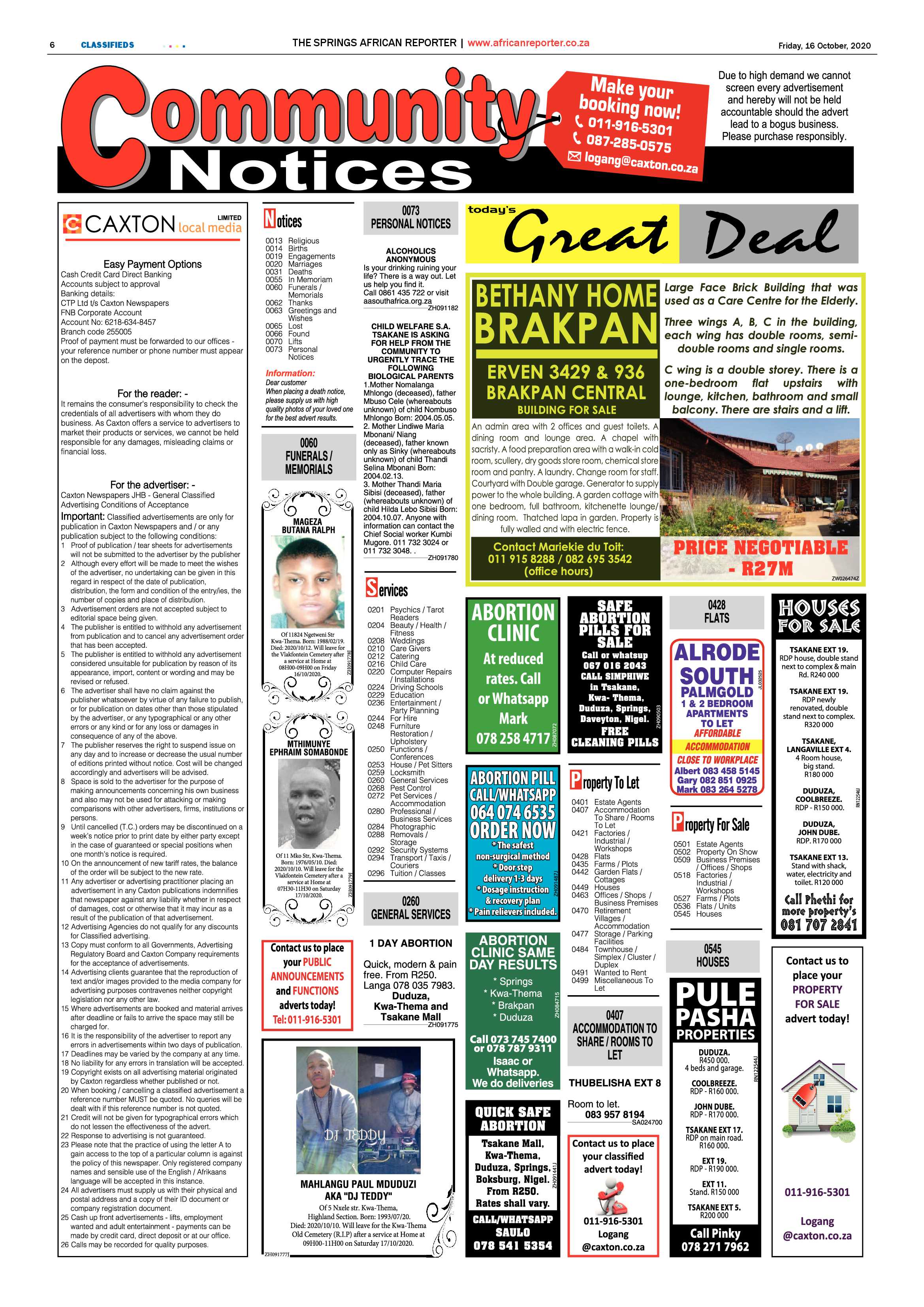 African Reporter 16 October 2020 page 6