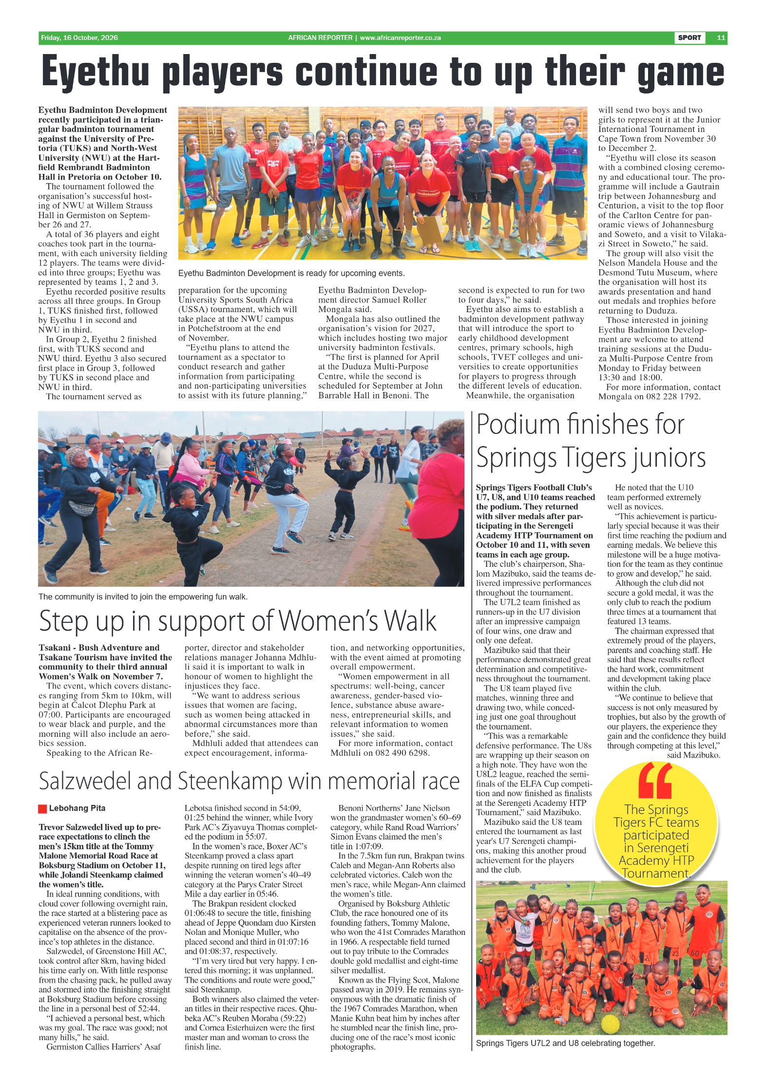 African Reporter 16 October 2026 page 11