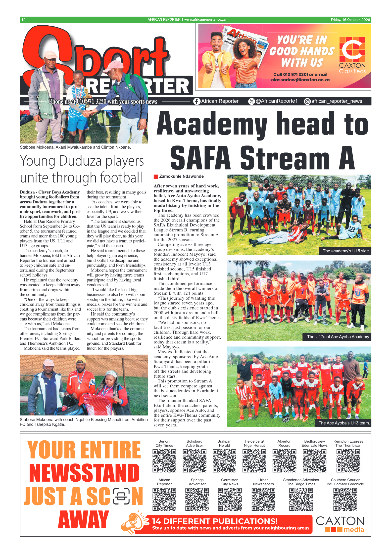 African Reporter 16 October 2026 page 12