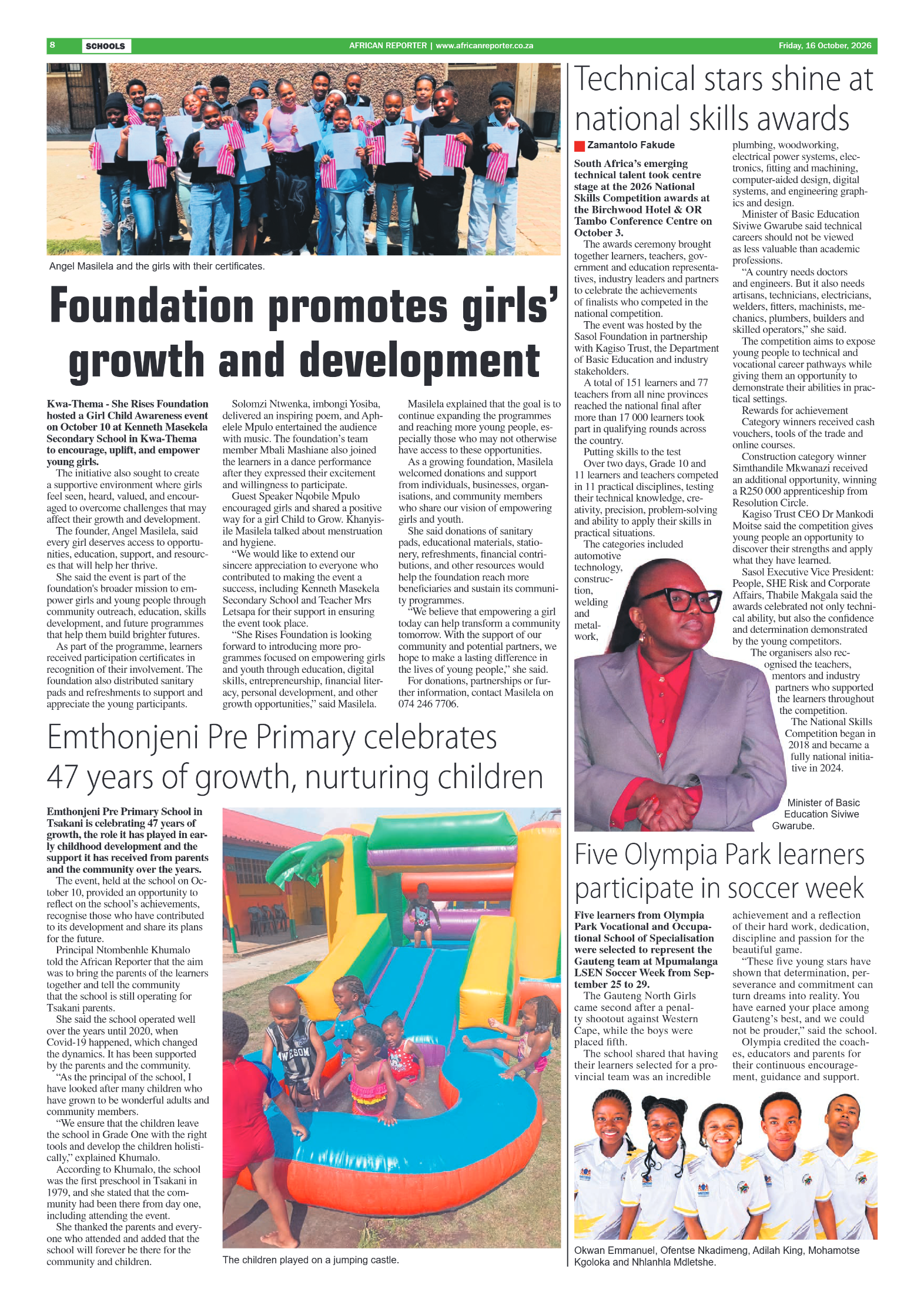African Reporter 16 October 2026 page 8