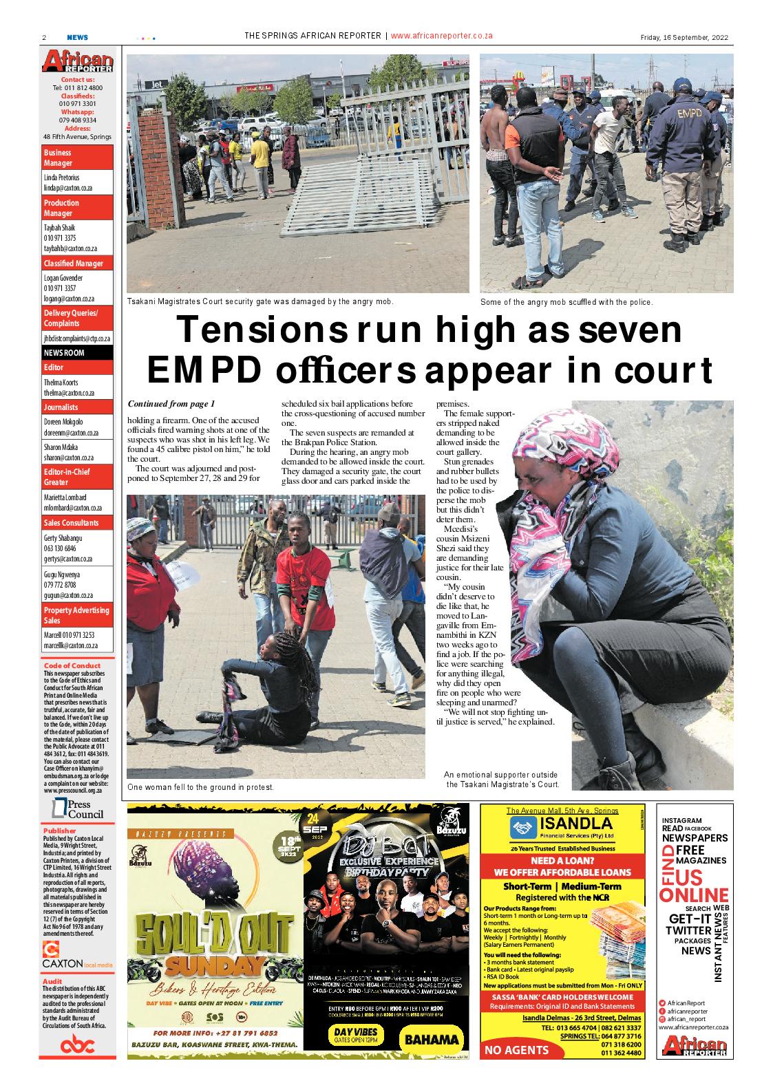 African Reporter 16 Sep 2022 page 2