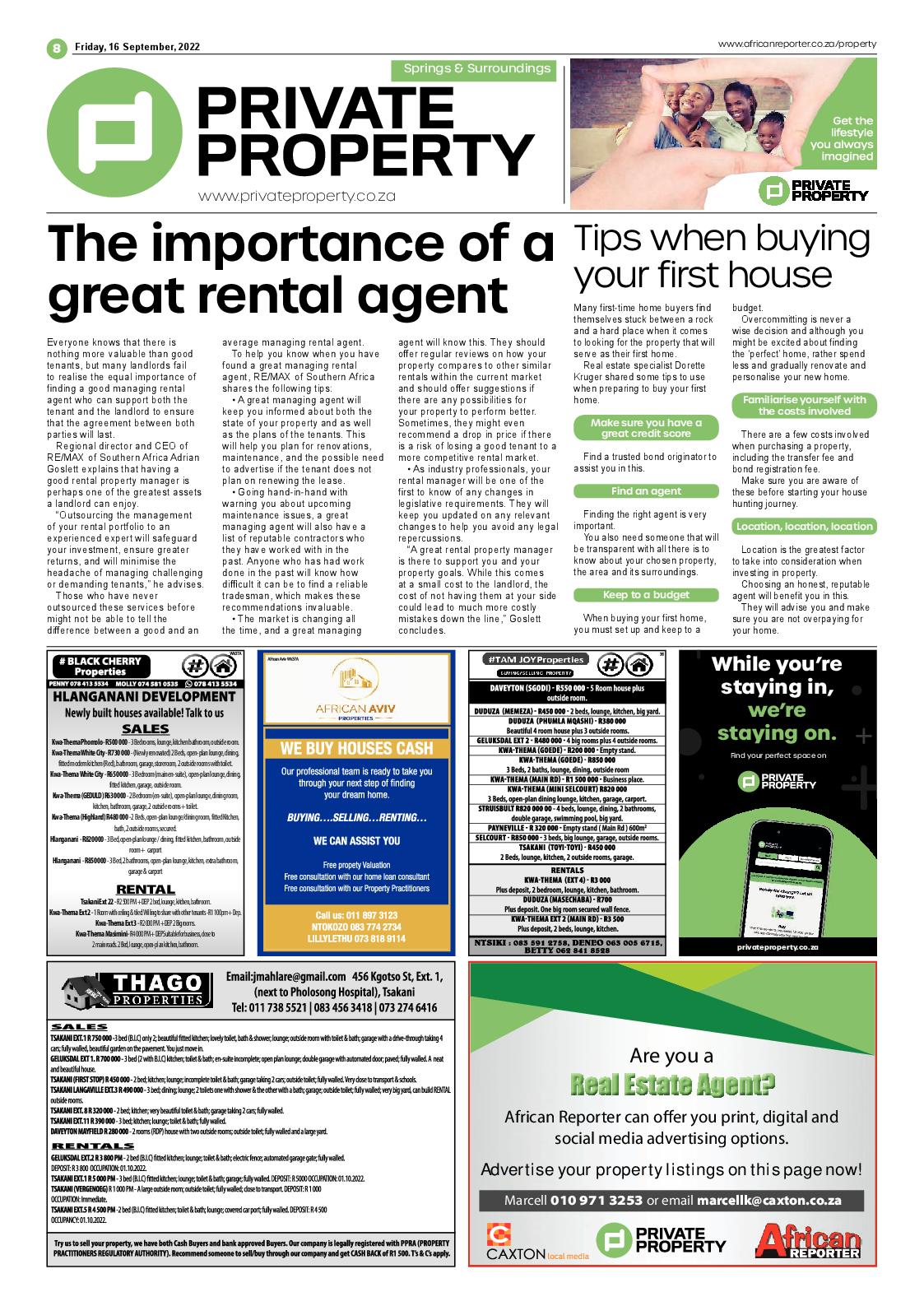 African Reporter 16 Sep 2022 page 8