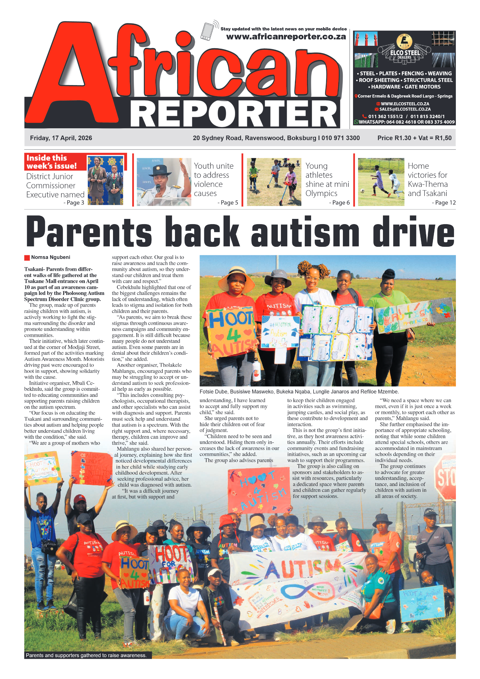 African Reporter 17 April 2026 page 1