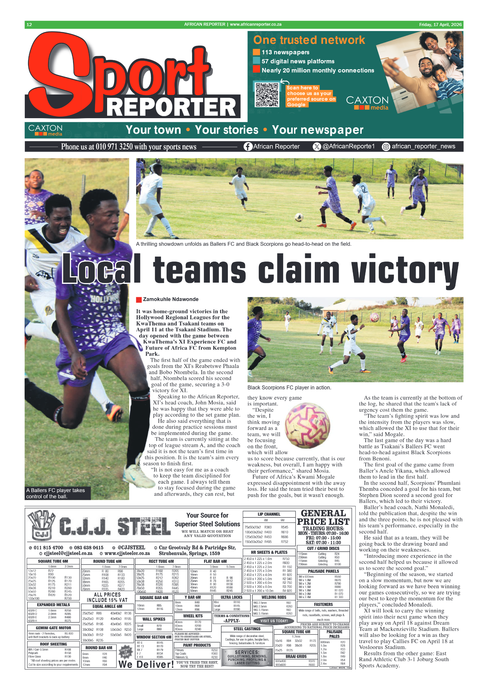 African Reporter 17 April 2026 page 12