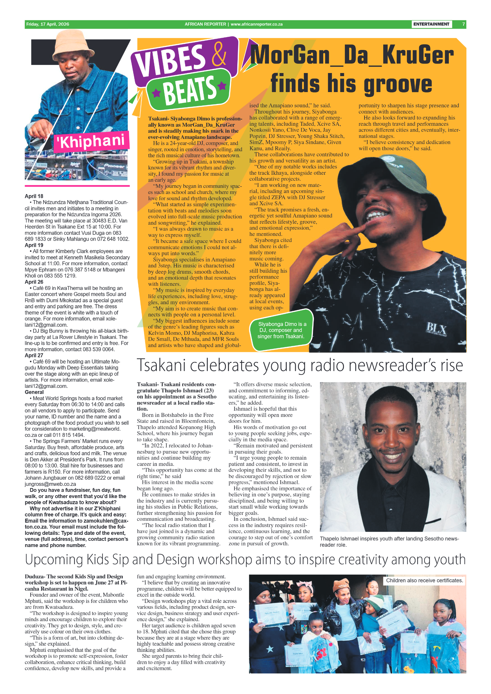 African Reporter 17 April 2026 page 7