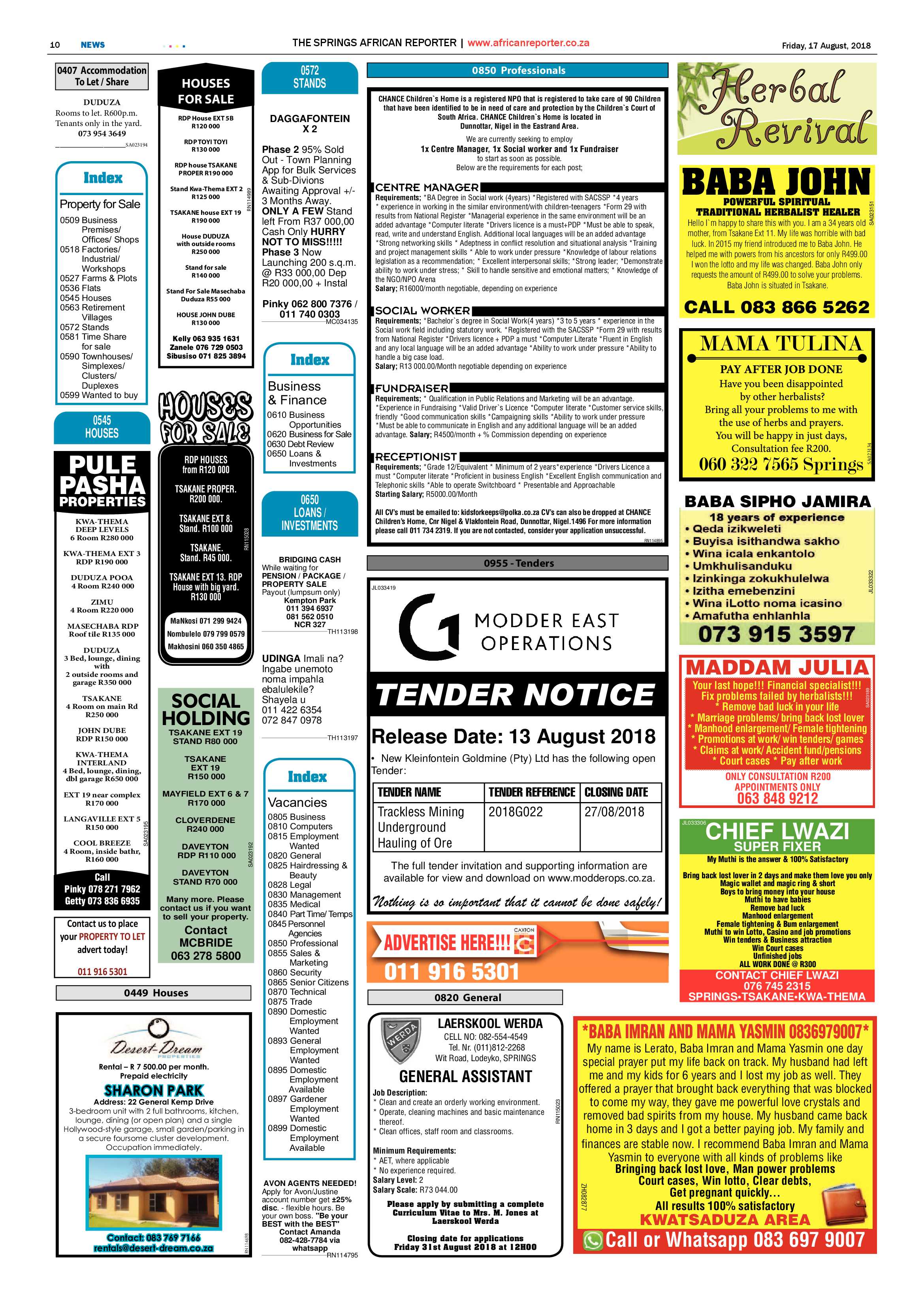 African Reporter 17 August 2018 page 10