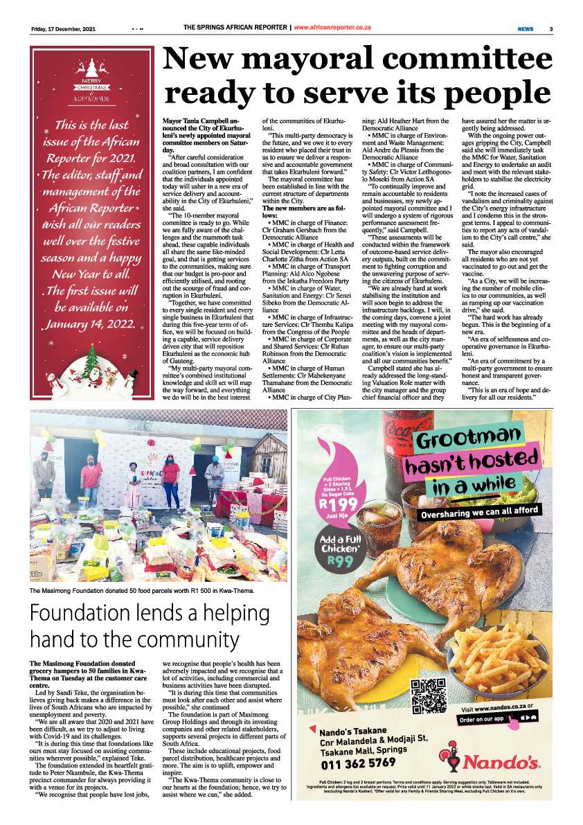 African Reporter 17 December 2021 page 3