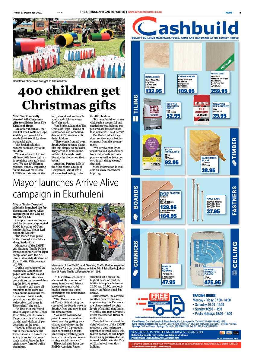 African Reporter 17 December 2021 page 5