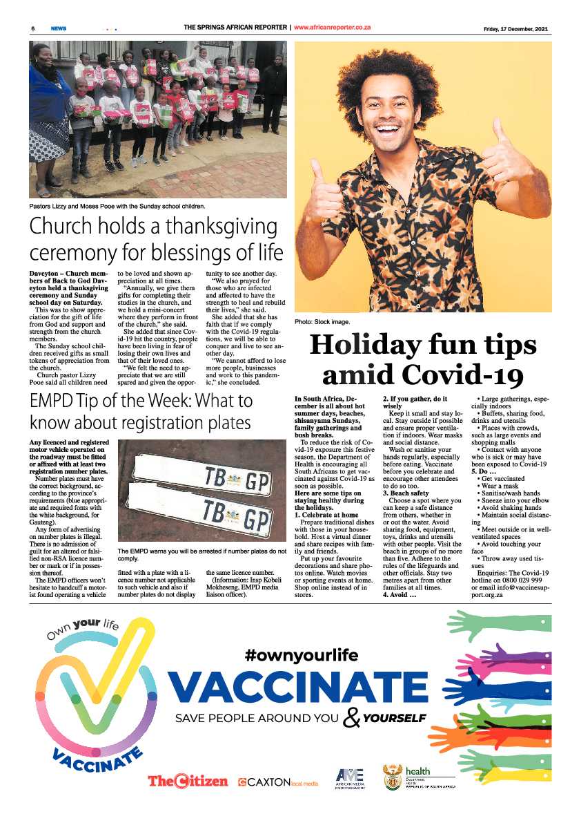 African Reporter 17 December 2021 page 6