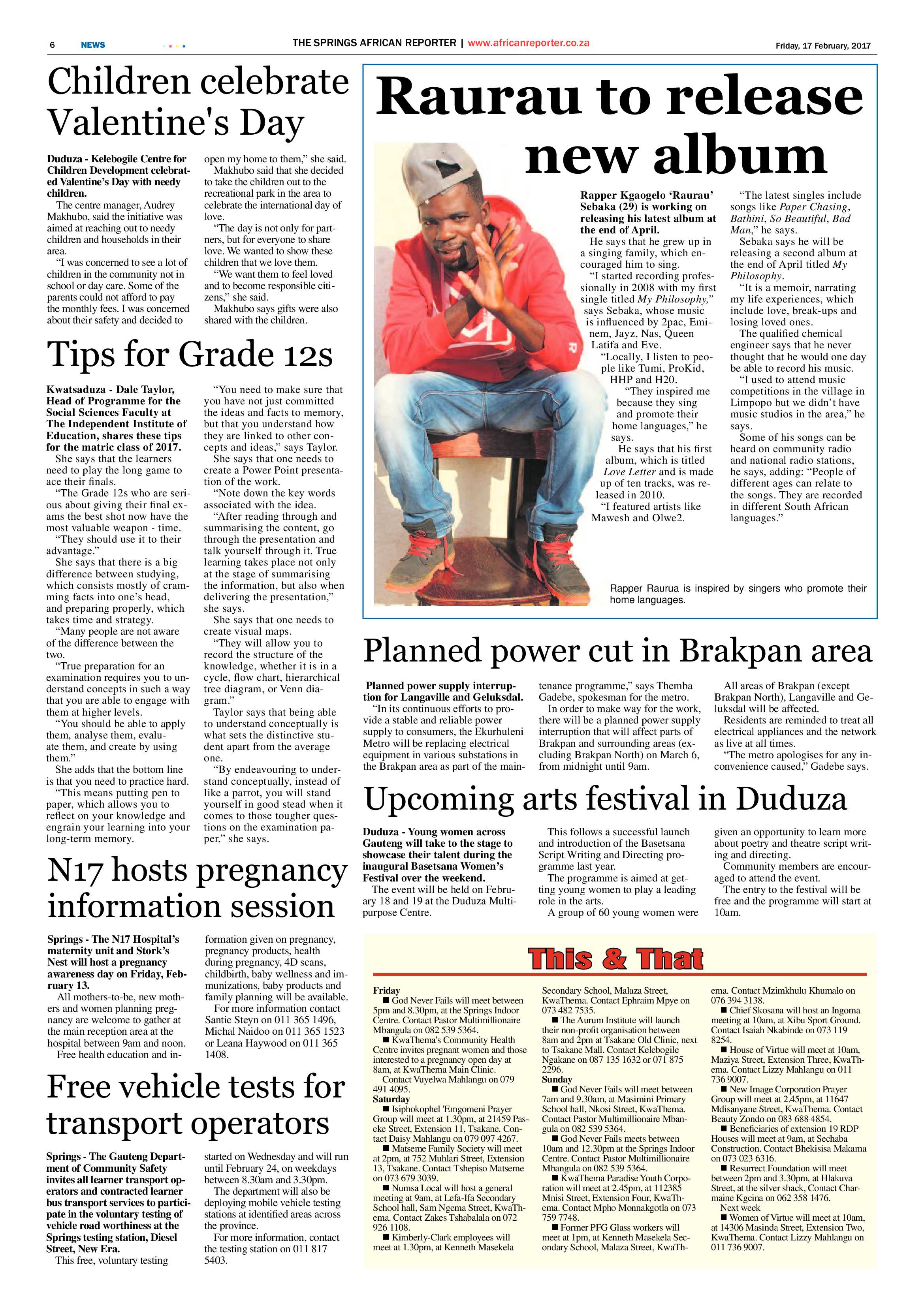 African Reporter 17 February 2017 page 6