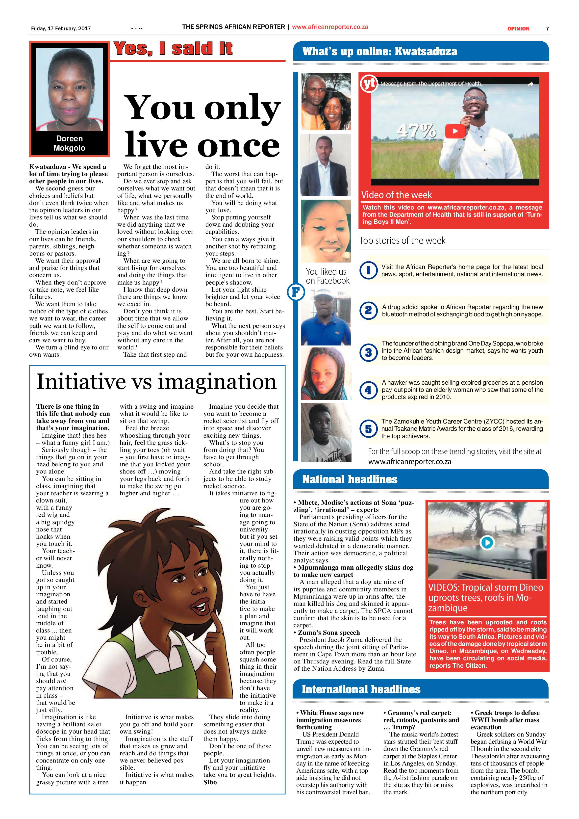African Reporter 17 February 2017 page 7