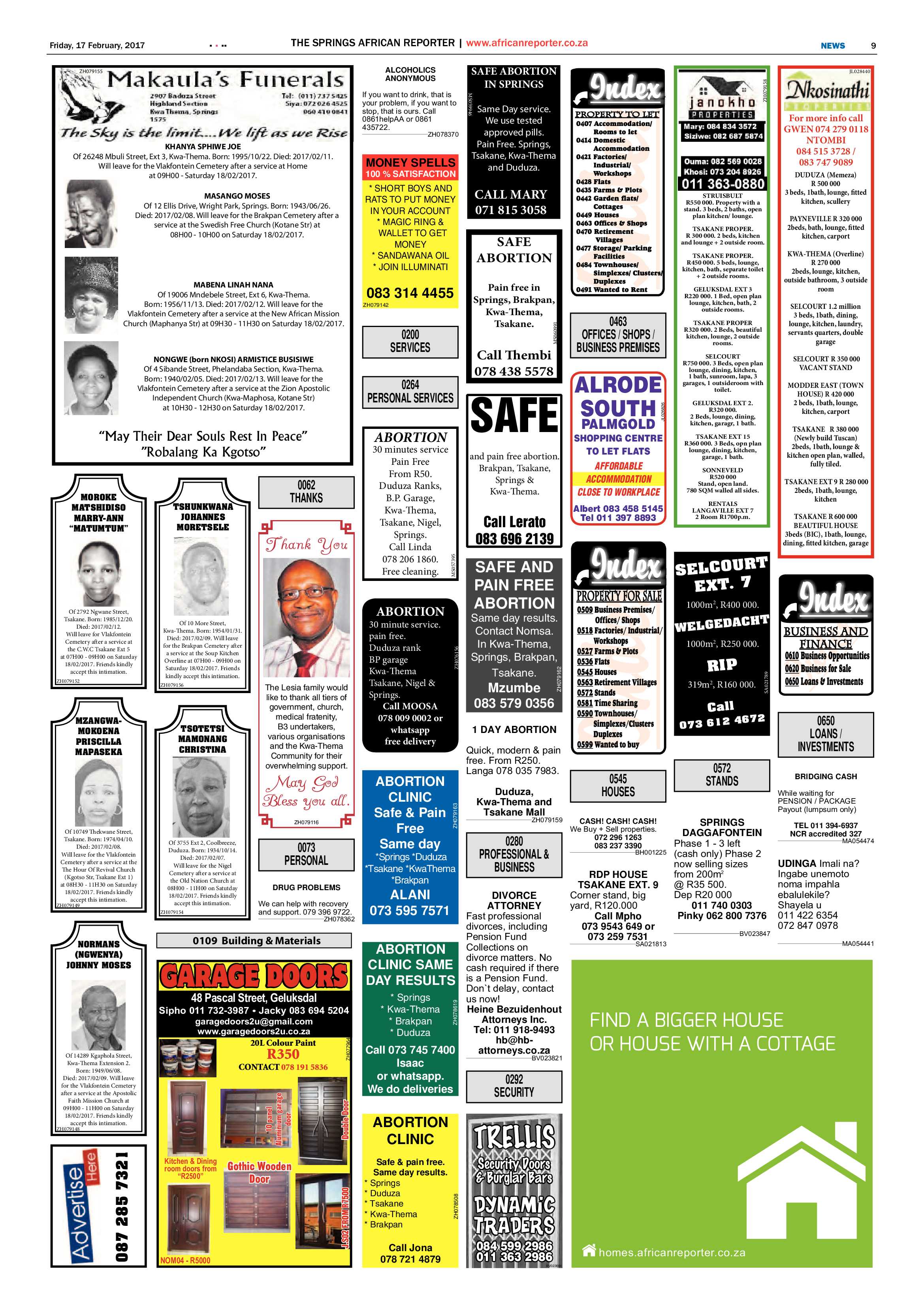 African Reporter 17 February 2017 page 9