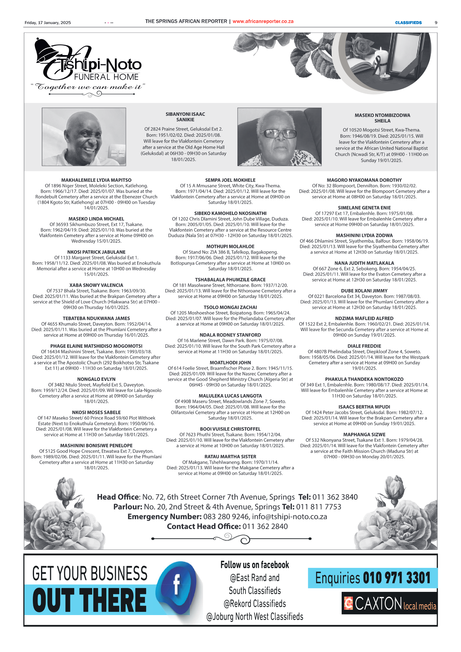 African Reporter 17 January 2025 page 9