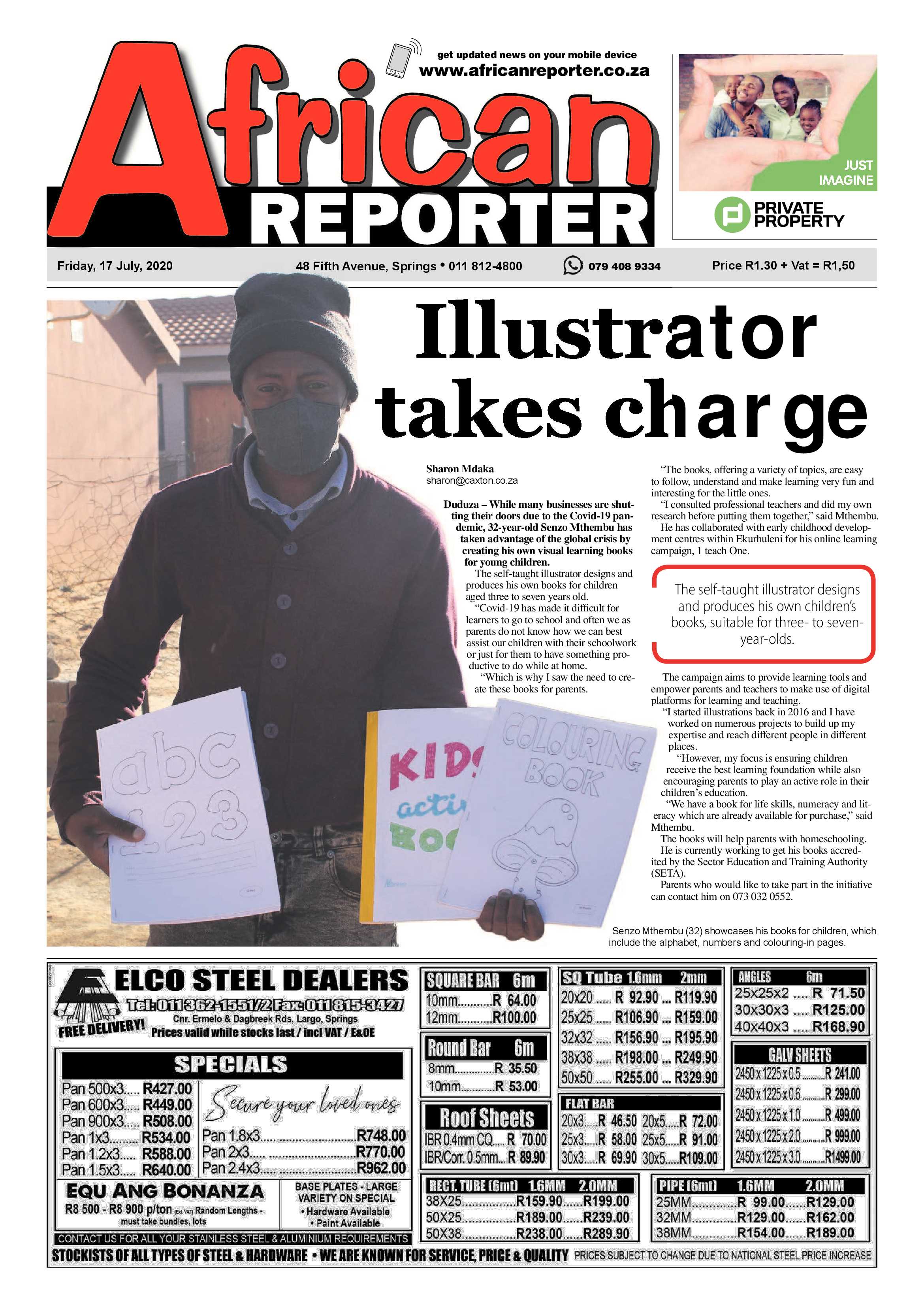 African Reporter 17 July 2020 page 1