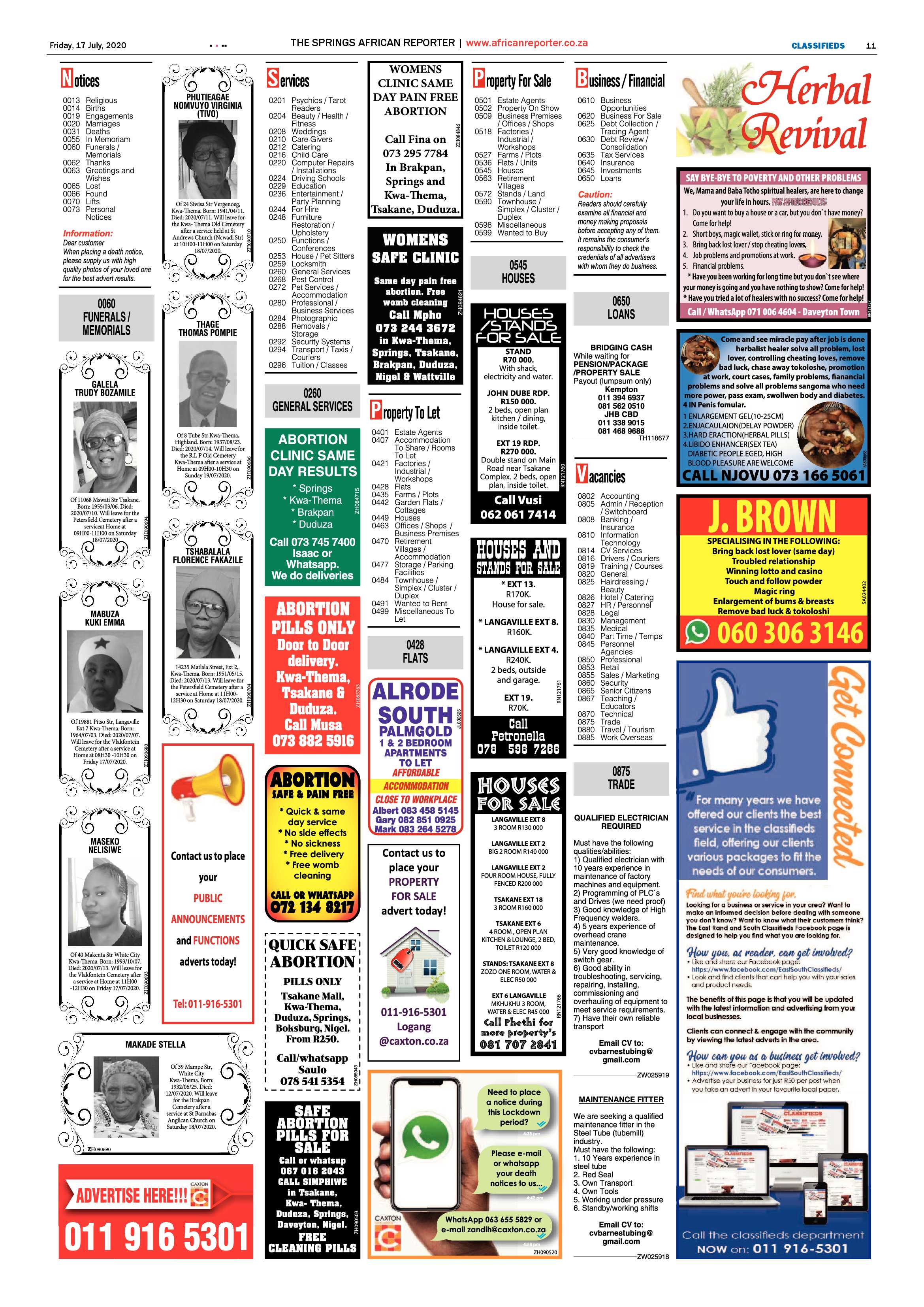 African Reporter 17 July 2020 page 11