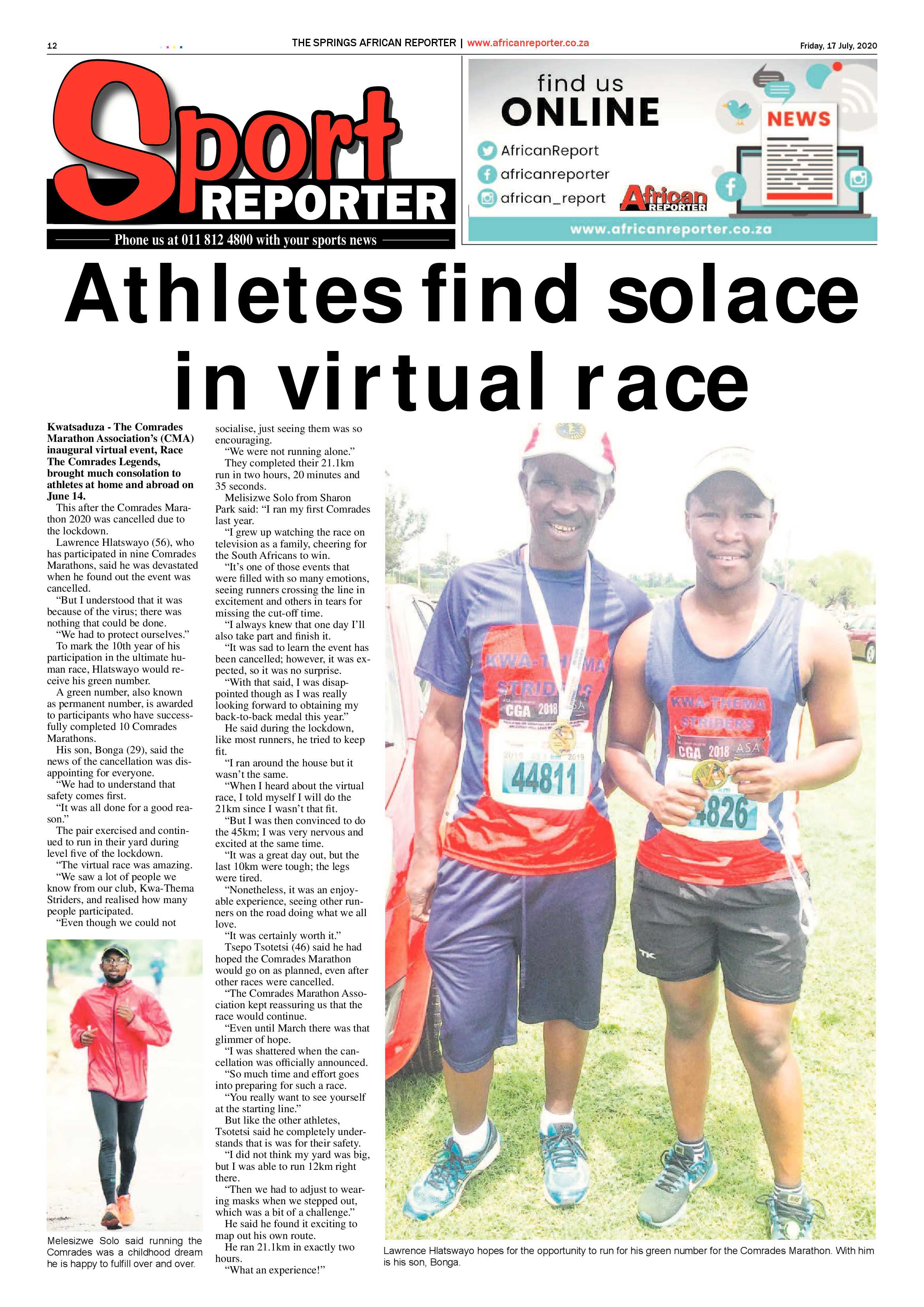 African Reporter 17 July 2020 page 12