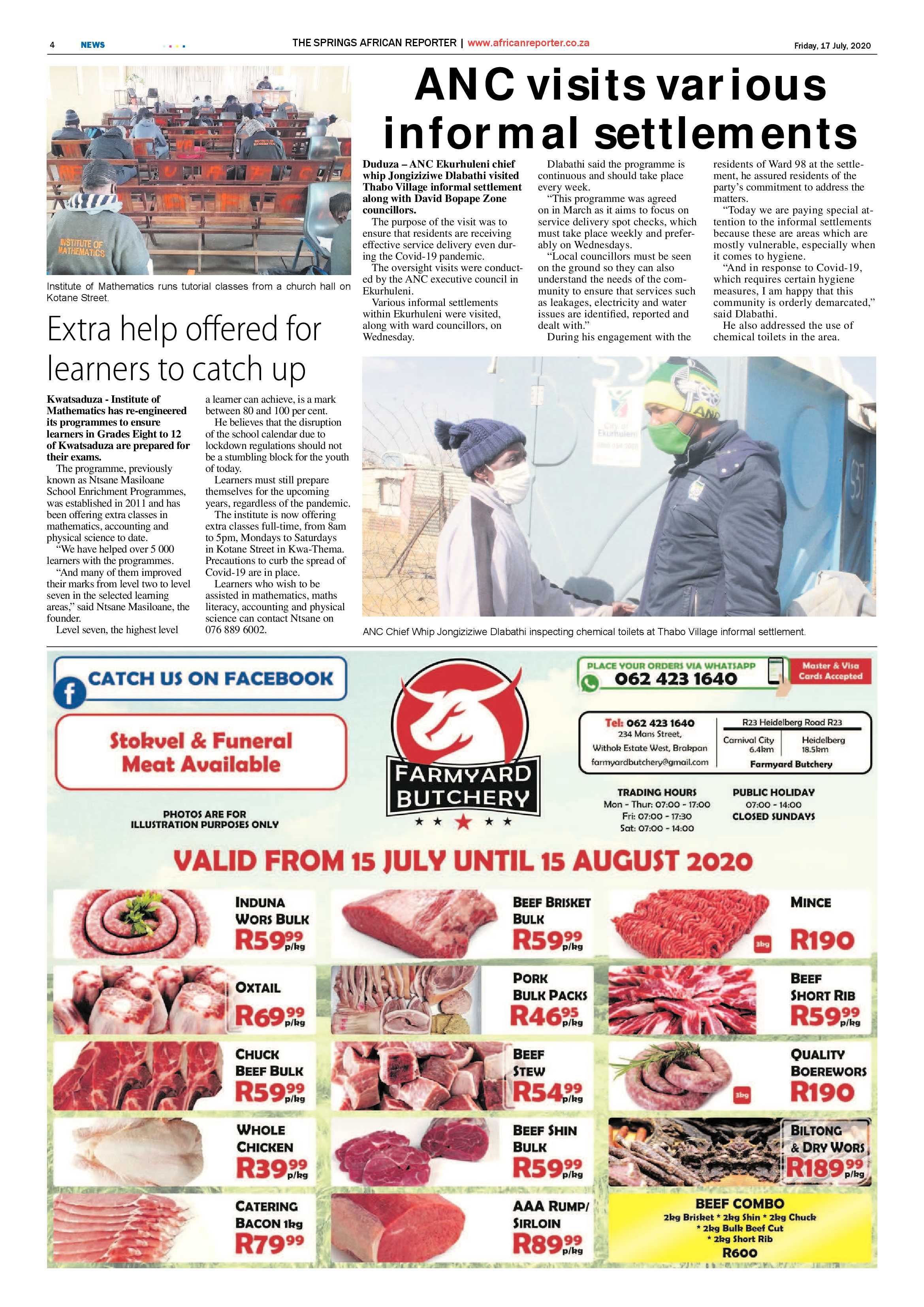 African Reporter 17 July 2020 page 4