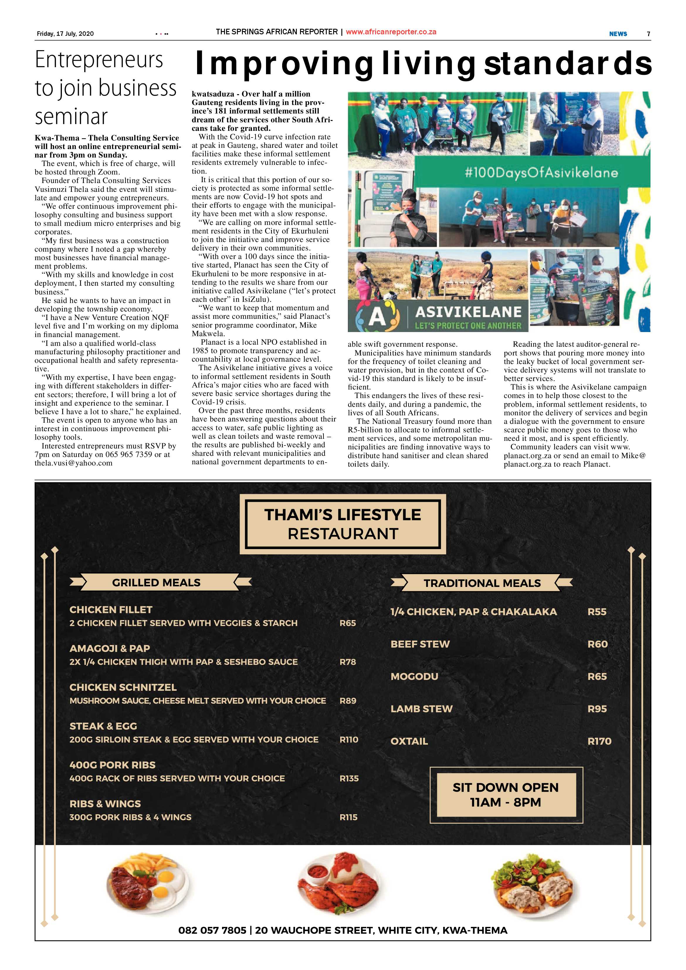 African Reporter 17 July 2020 page 7