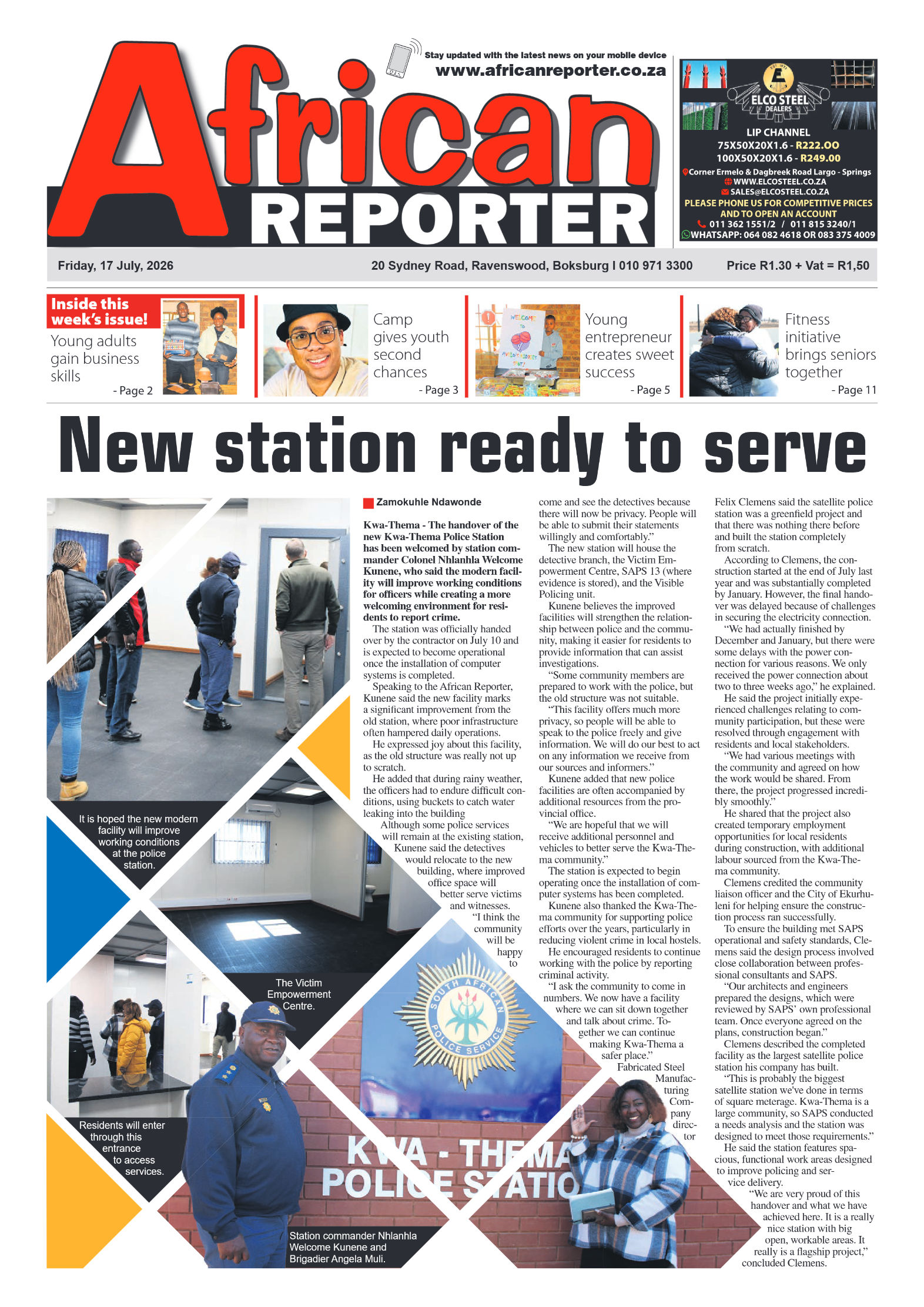African Reporter 17 July 2026 page 1