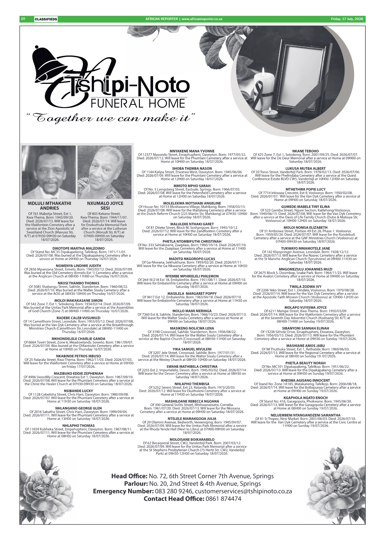 African Reporter 17 July 2026 page 10