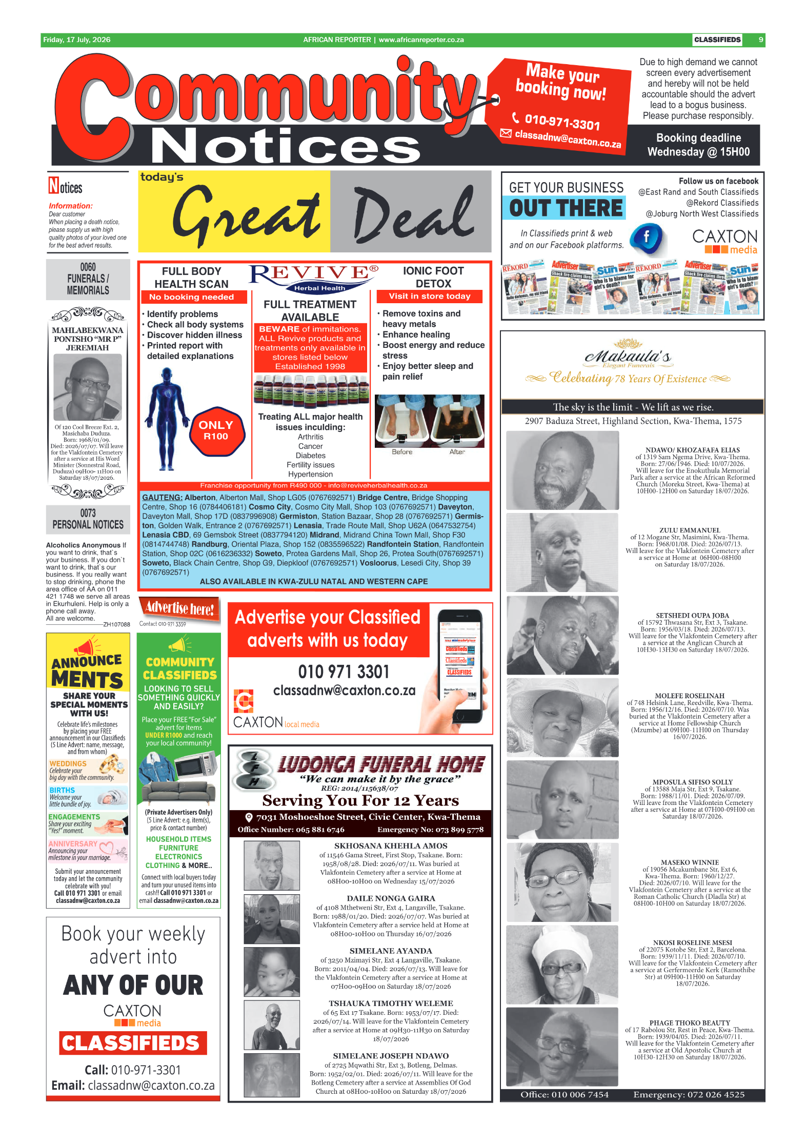 African Reporter 17 July 2026 page 9