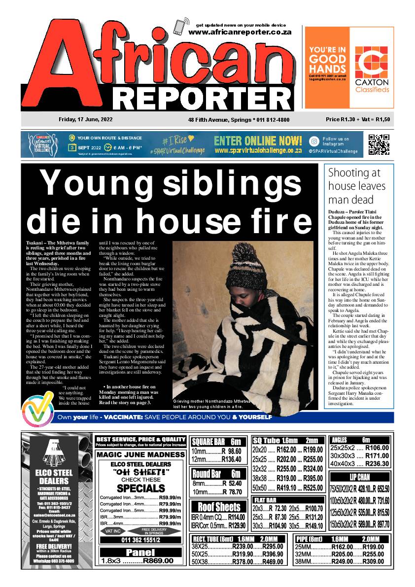 African Reporter 17 June 2022 page 1