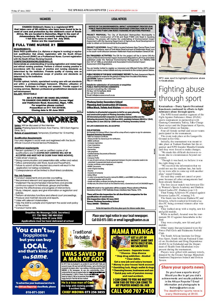 African Reporter 17 June 2022 page 11
