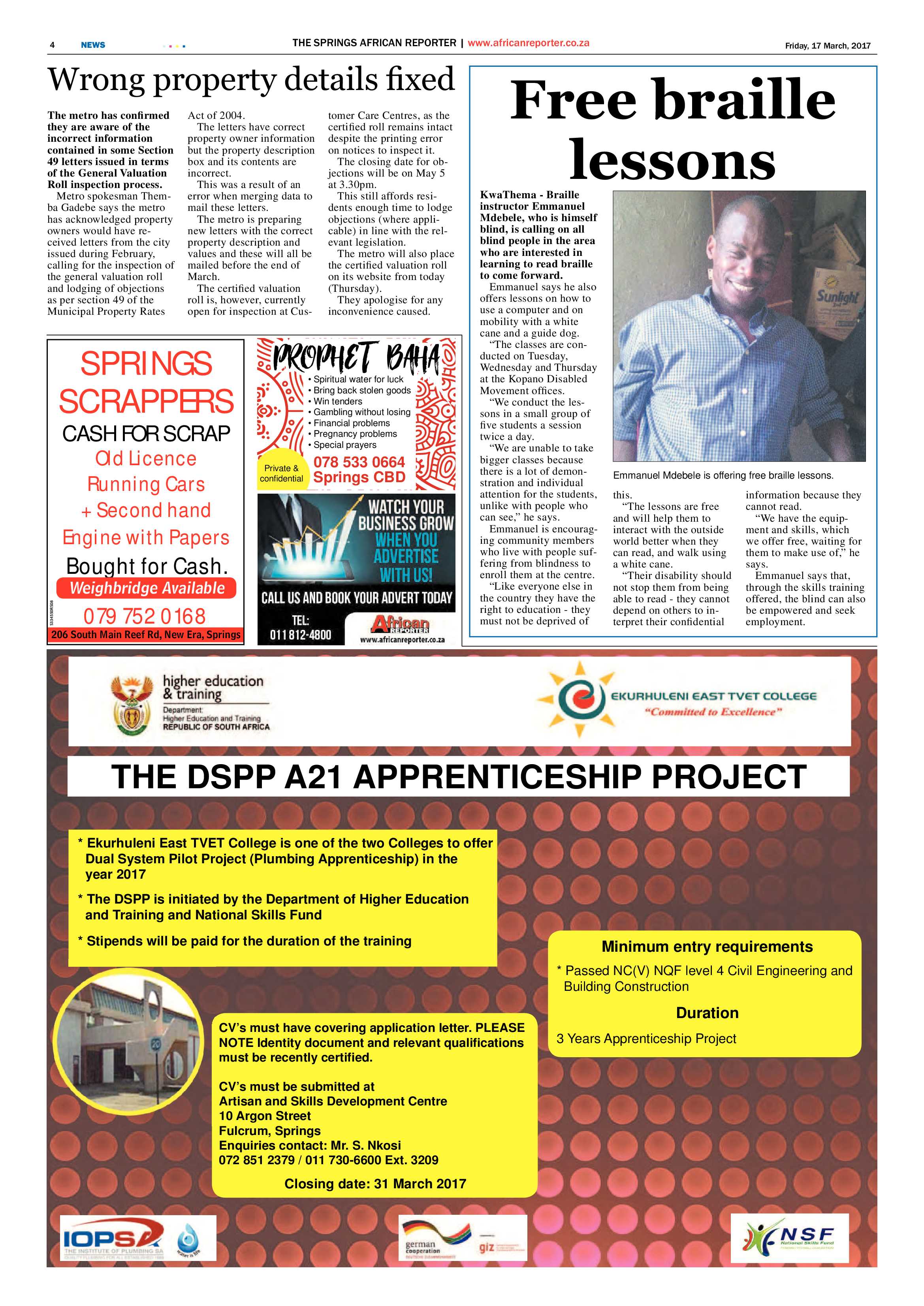 African Reporter 17 March 2017 page 4