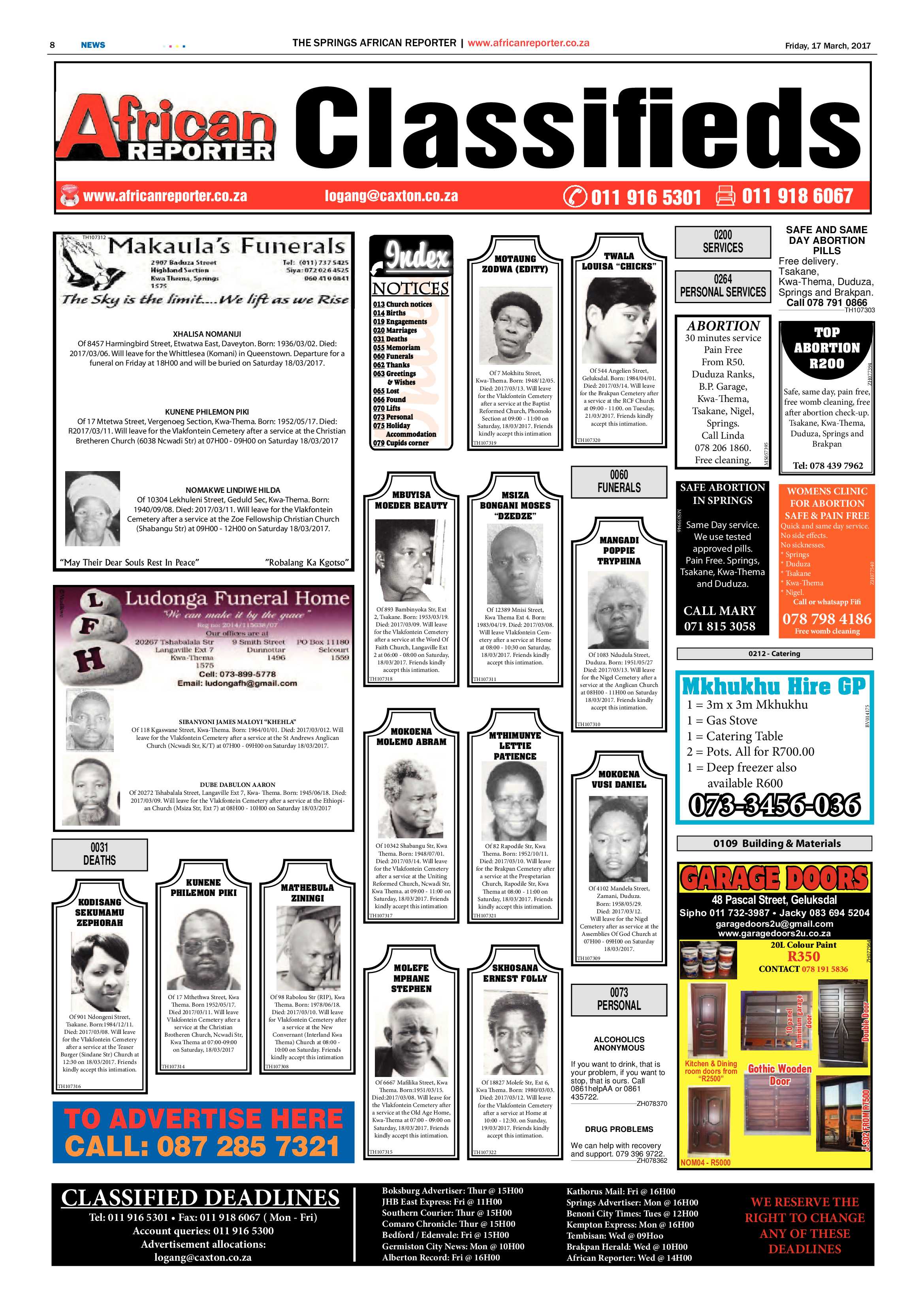 African Reporter 17 March 2017 page 8