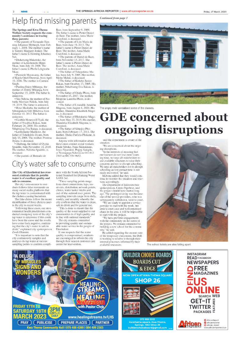 African Reporter 17 March 2023 page 2