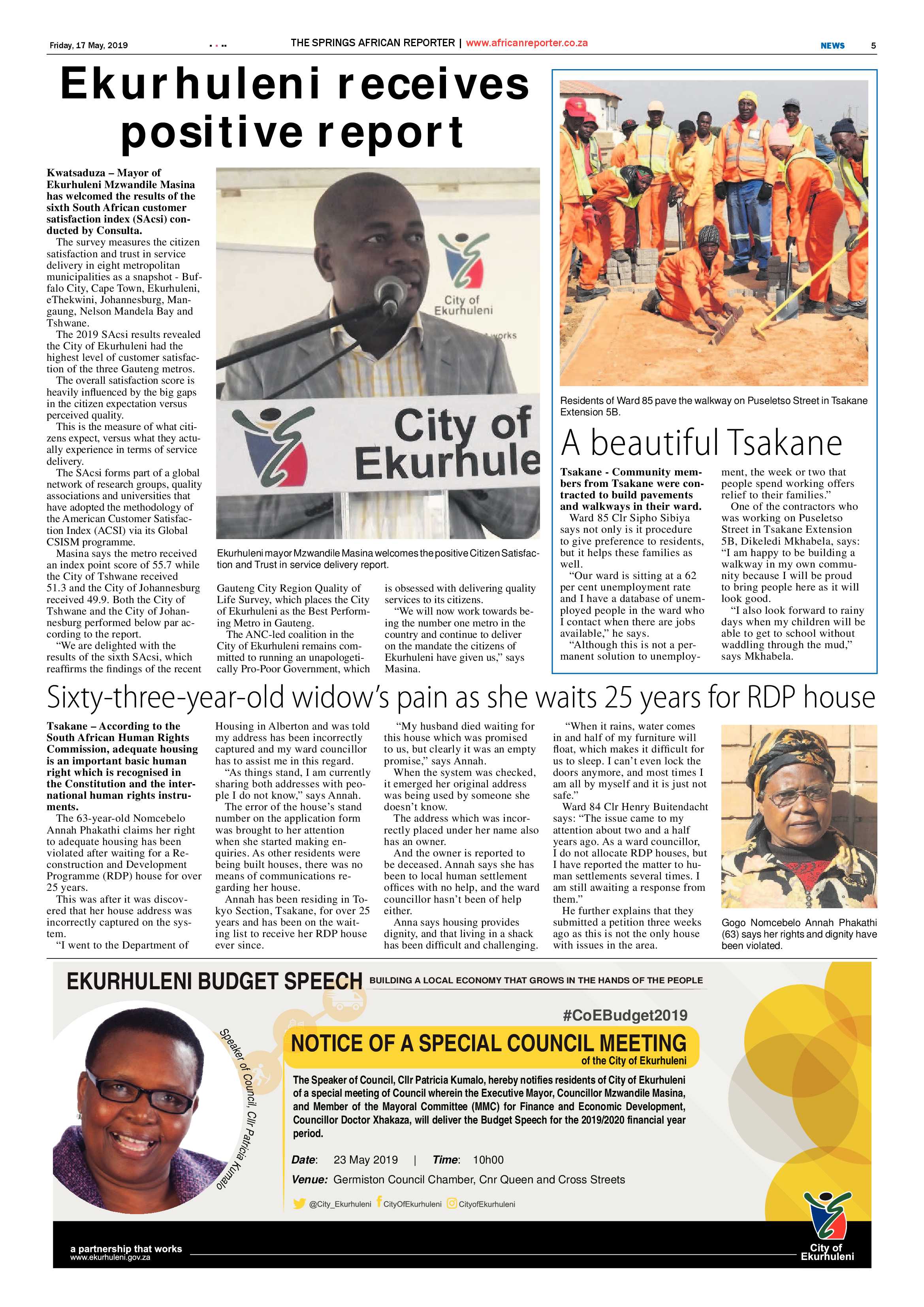 African Reporter 17 May 2019 page 5