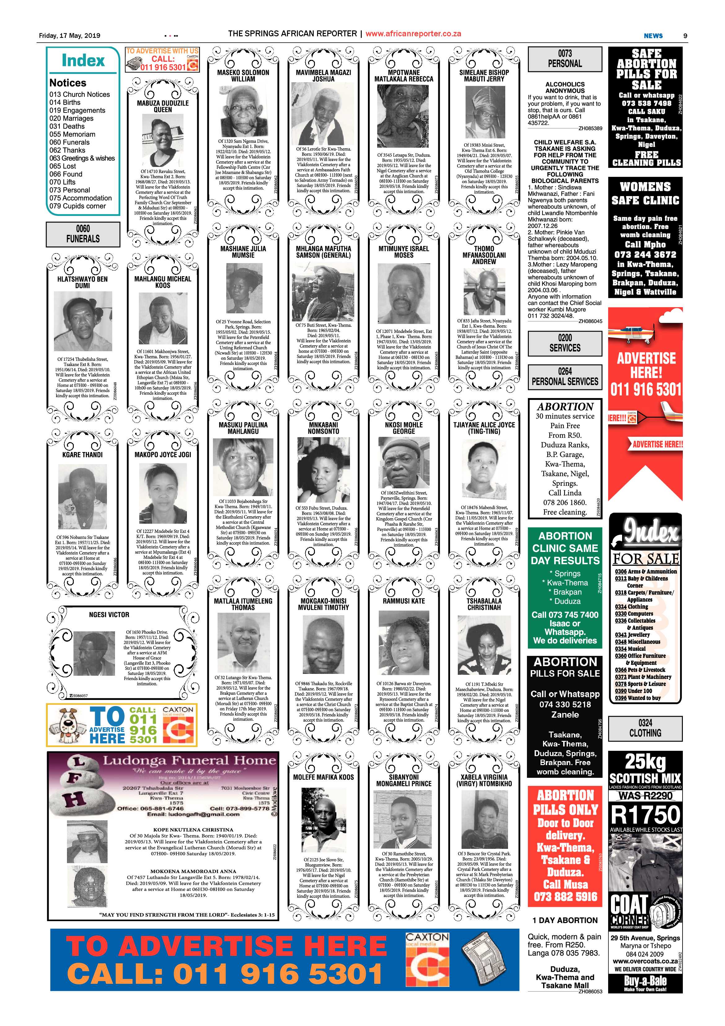 African Reporter 17 May 2019 page 9