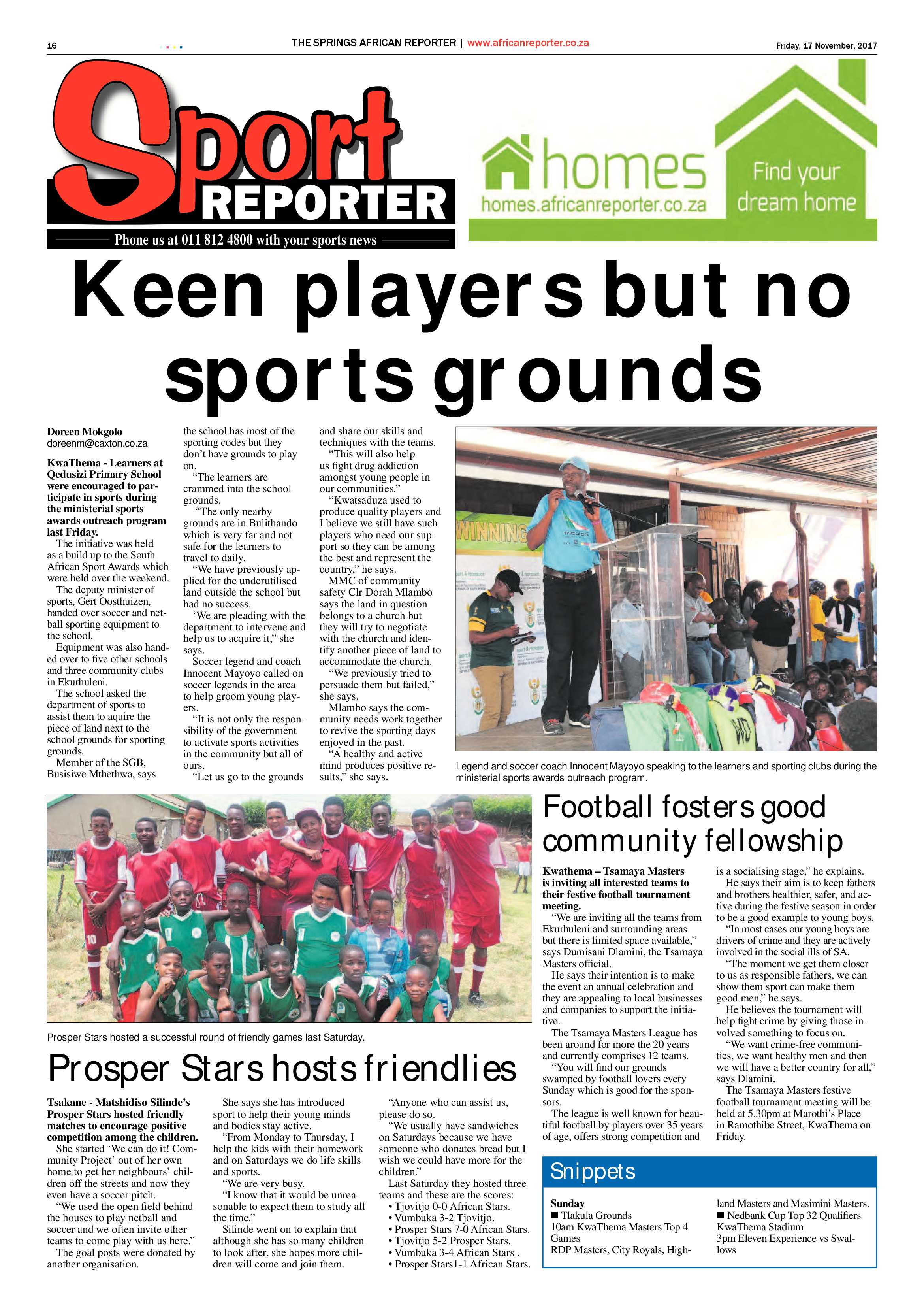 African Reporter 17 November 2017 page 16
