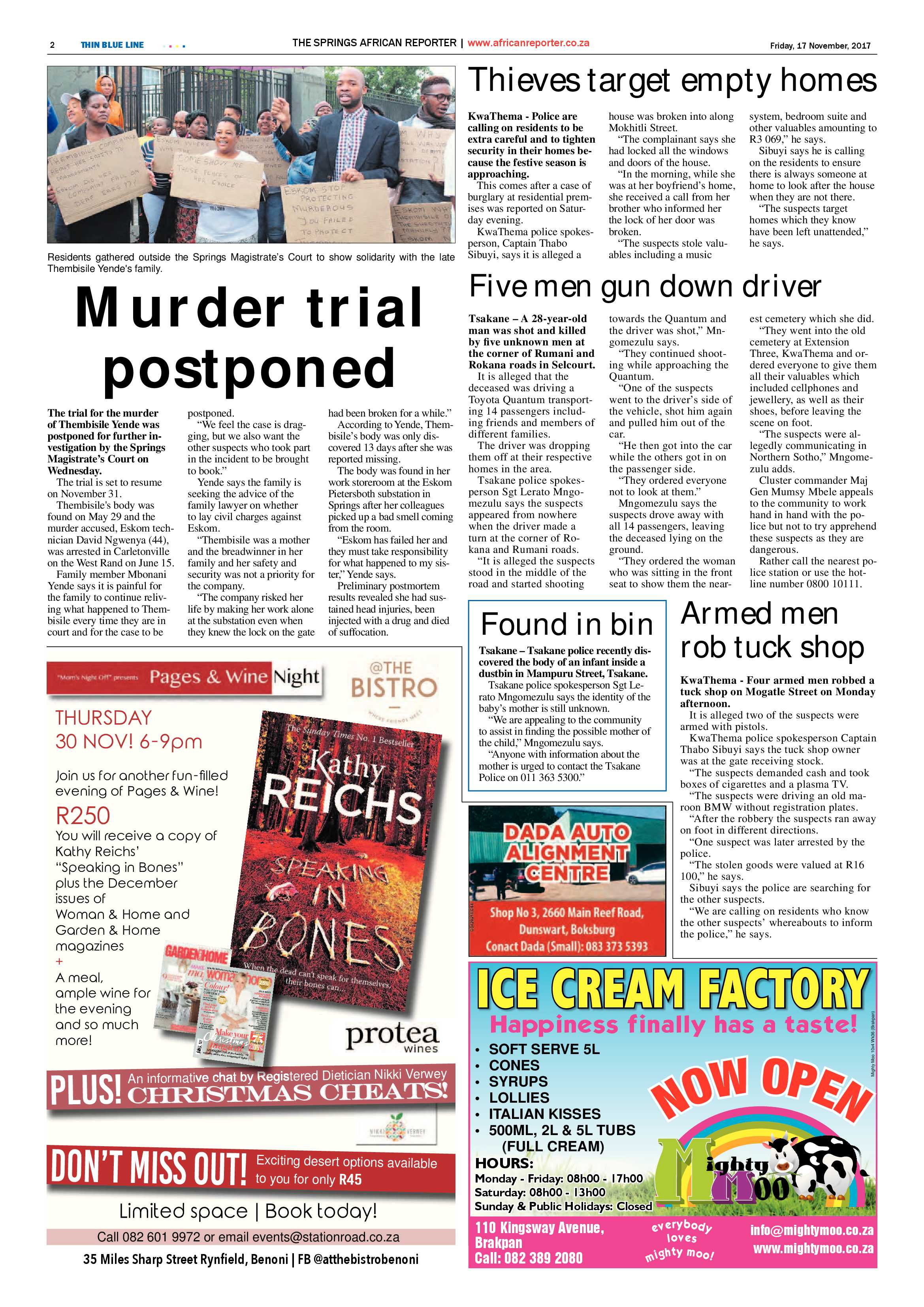 African Reporter 17 November 2017 page 2
