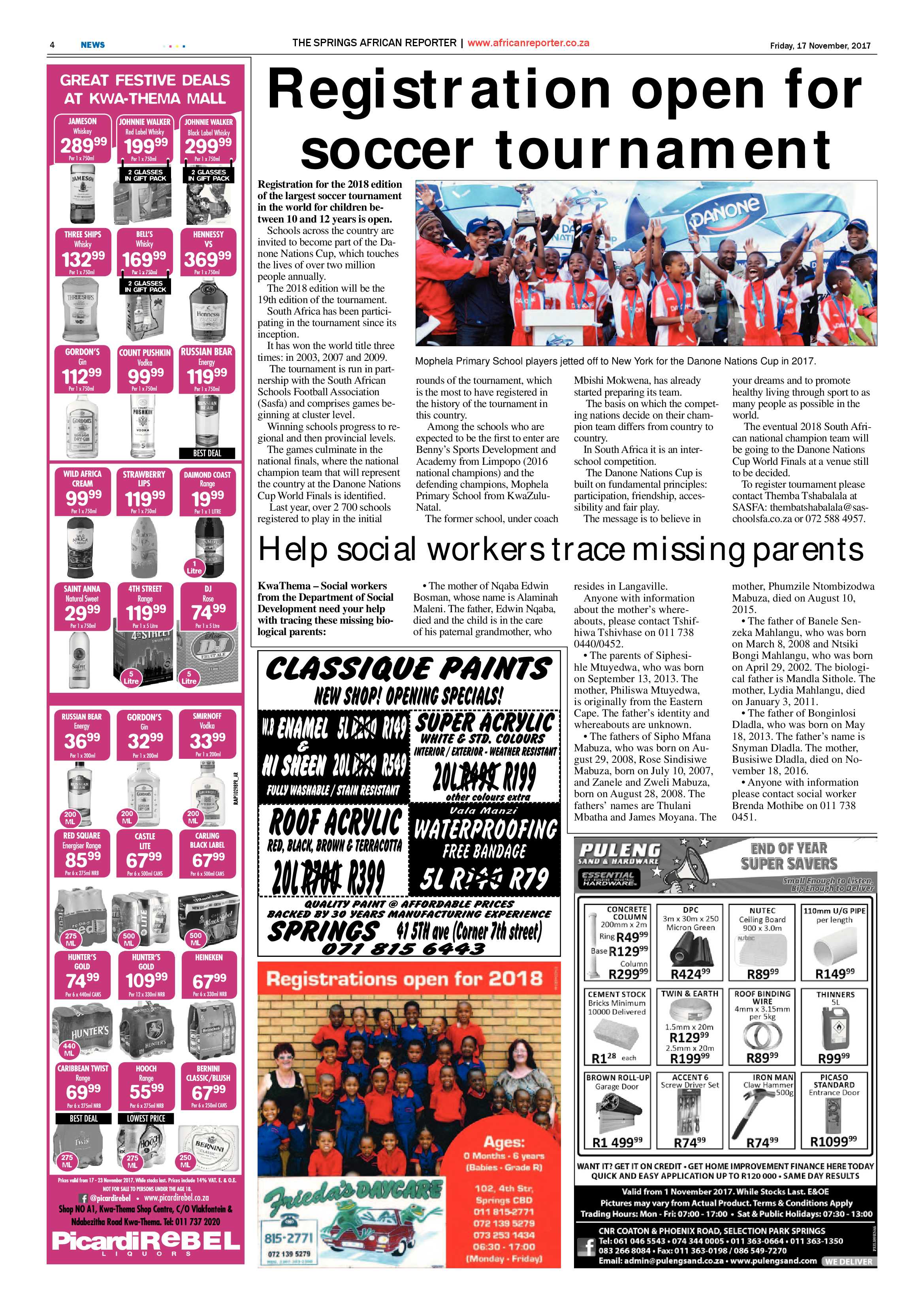 African Reporter 17 November 2017 page 4