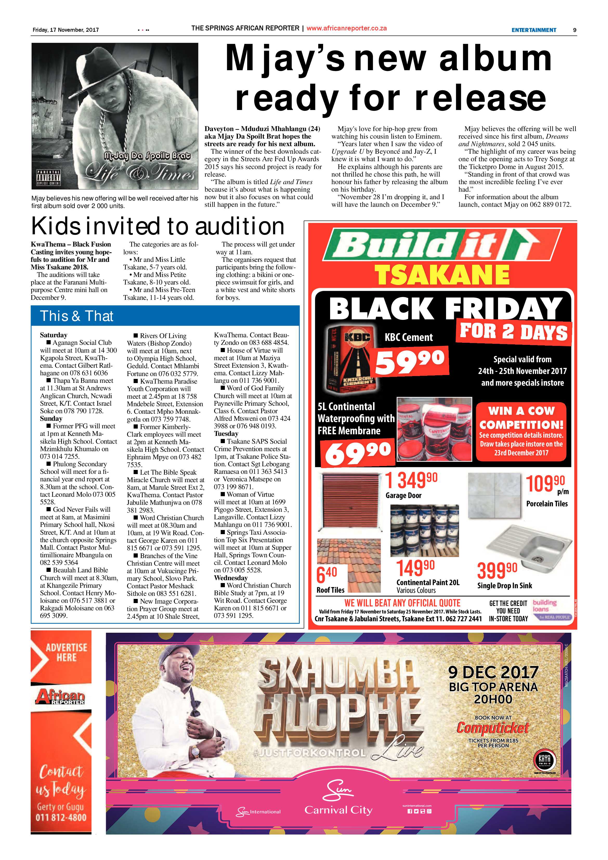 African Reporter 17 November 2017 page 9
