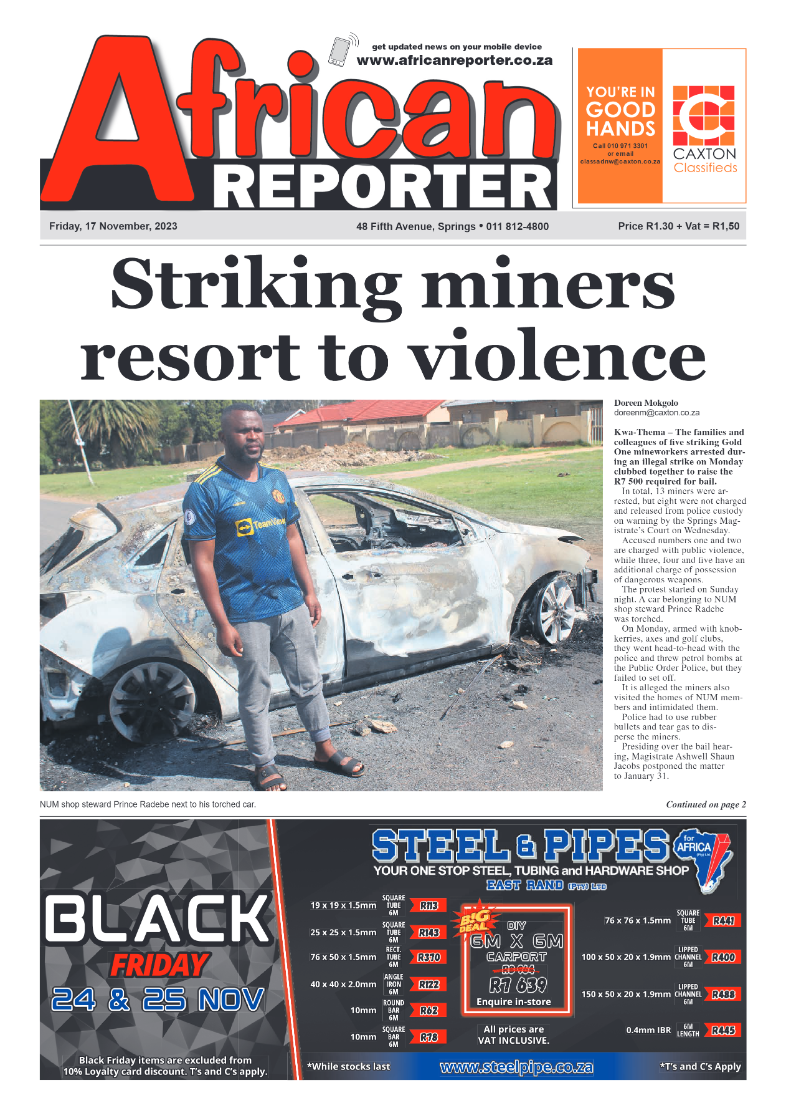 African Reporter 17 November 2023 page 1