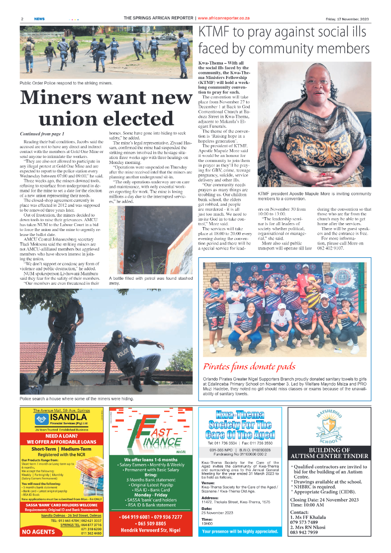 African Reporter 17 November 2023 page 2