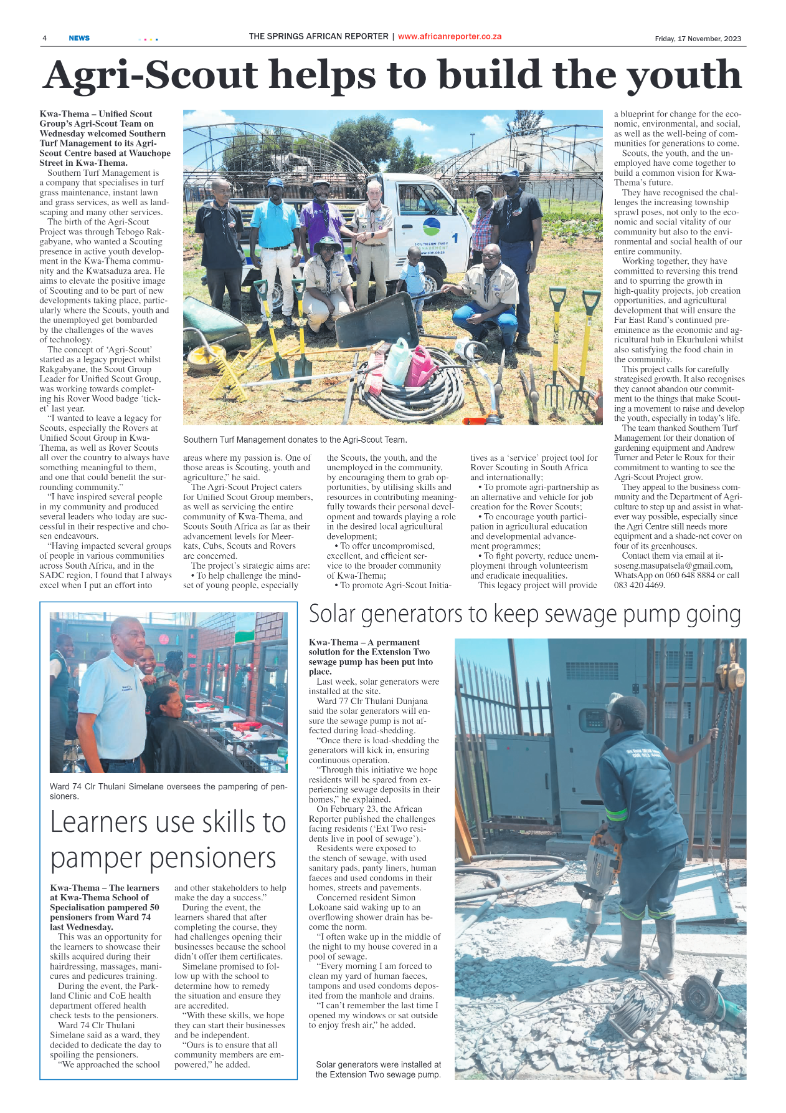 African Reporter 17 November 2023 page 4