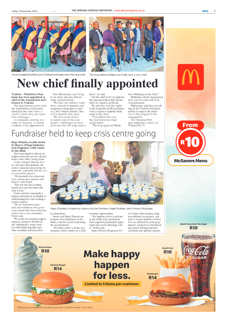 African Reporter 17 November 2023 page 5