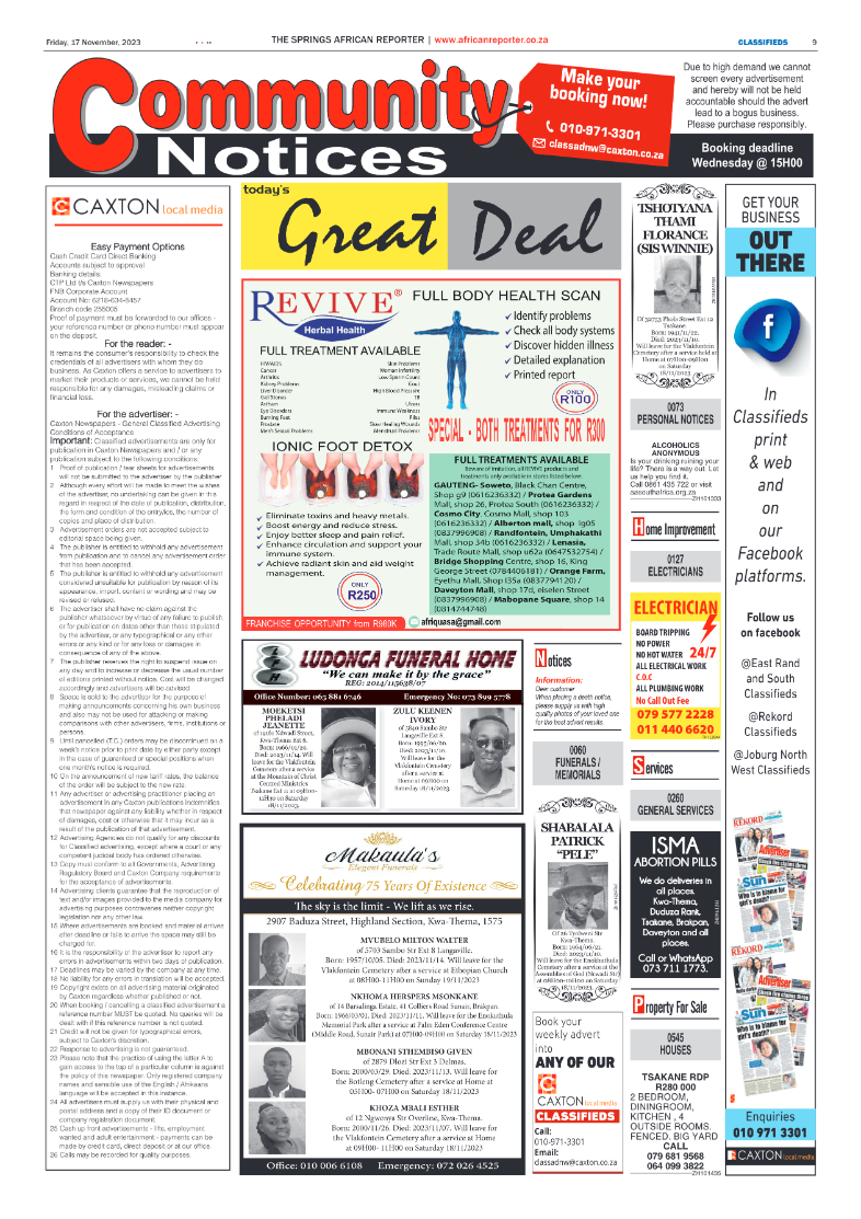 African Reporter 17 November 2023 page 9