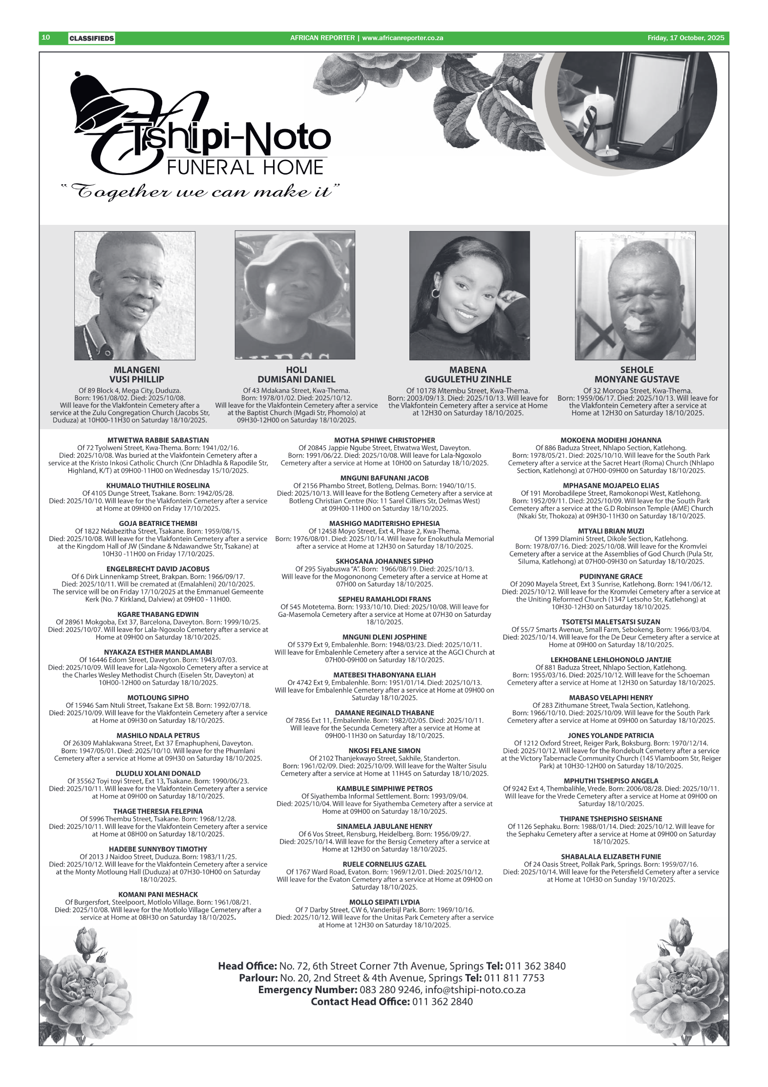 African Reporter 17 October 2025 page 10