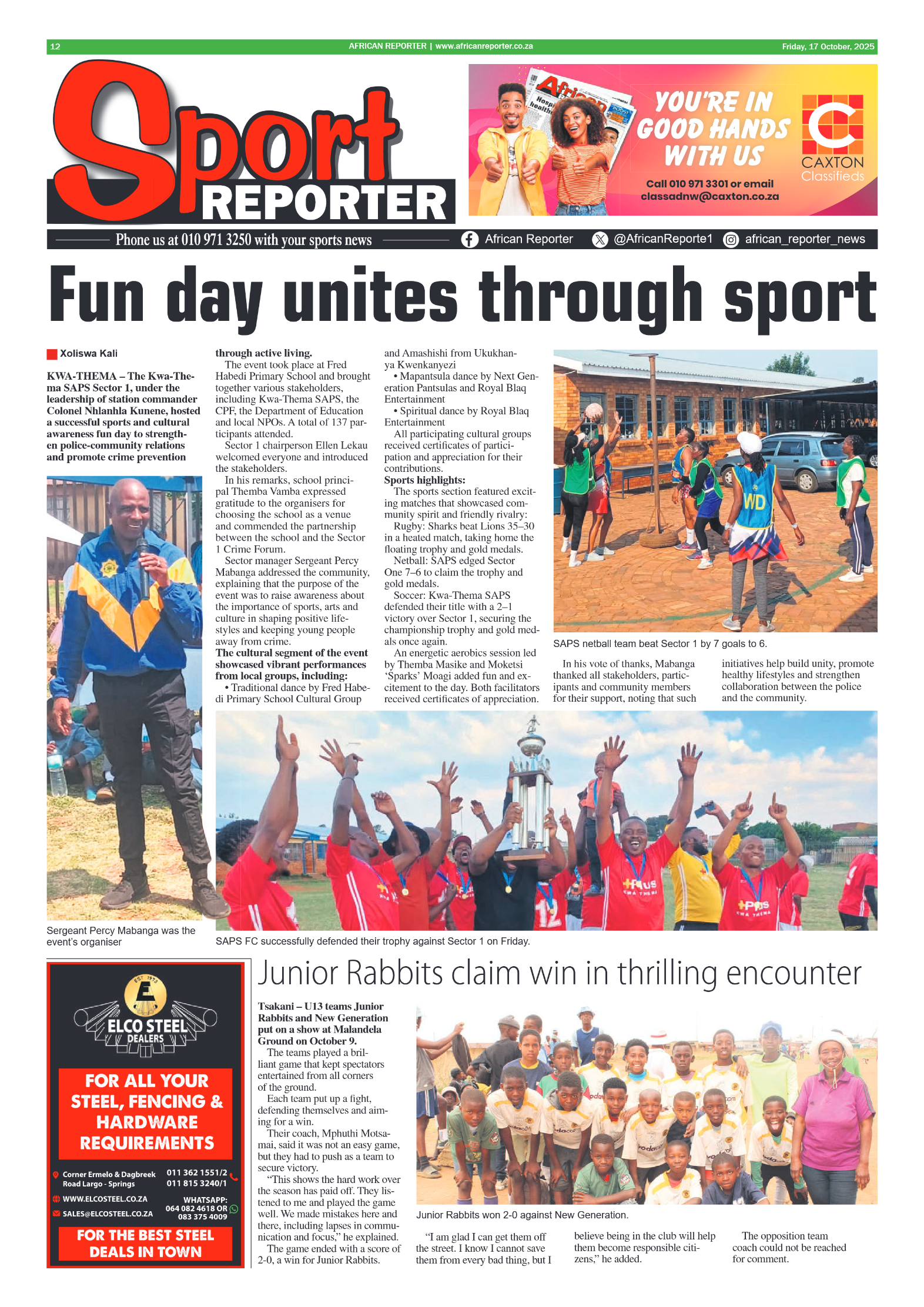 African Reporter 17 October 2025 page 12