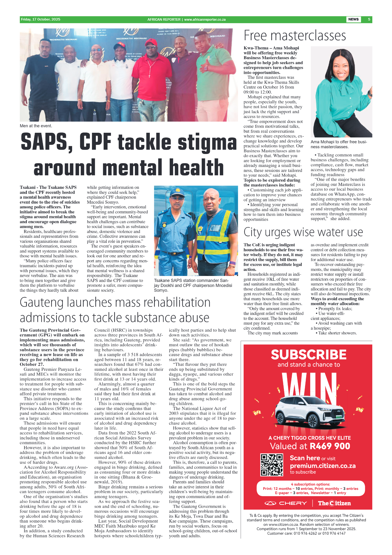 African Reporter 17 October 2025 page 5
