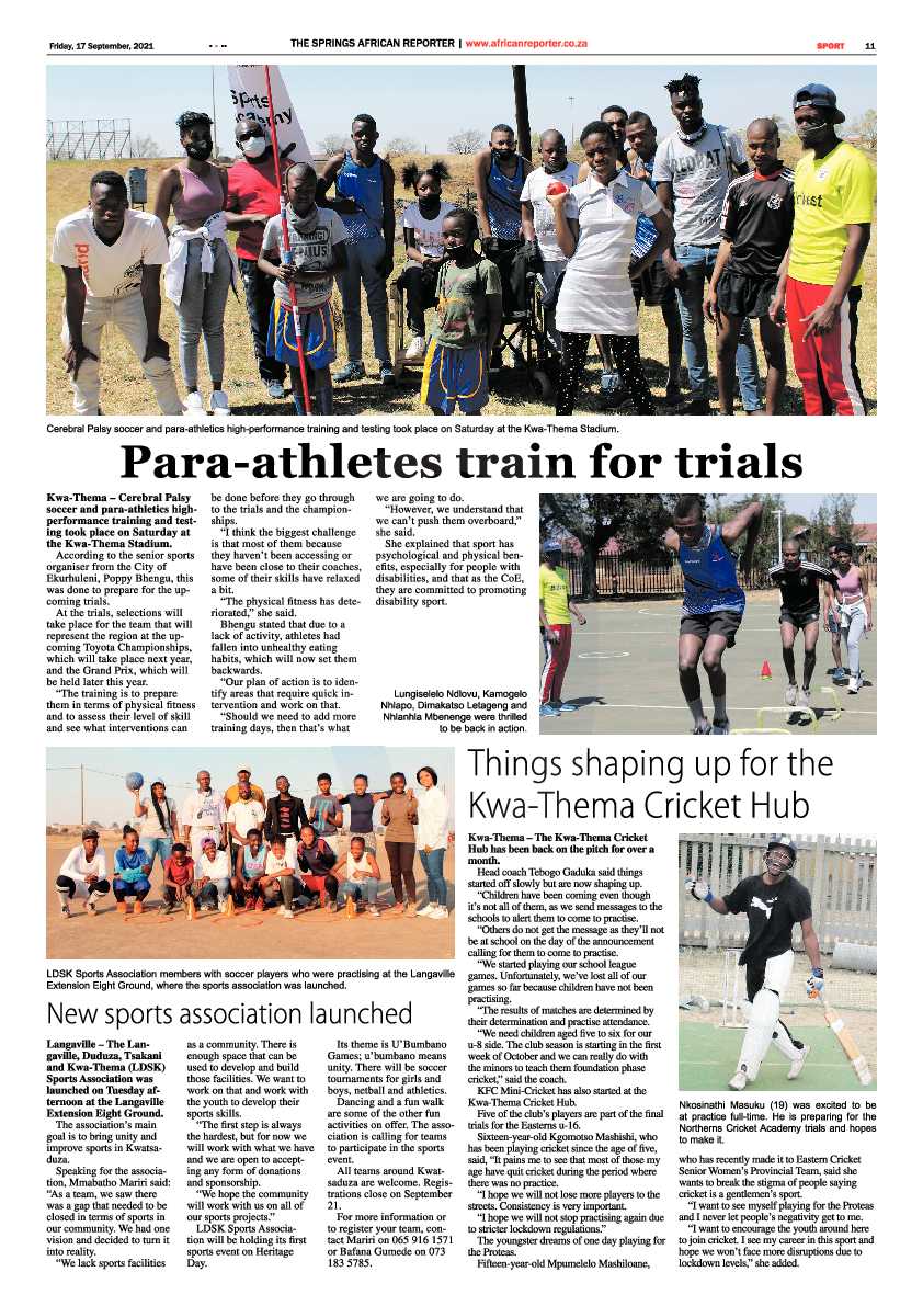 African Reporter 17 September 2021 page 11