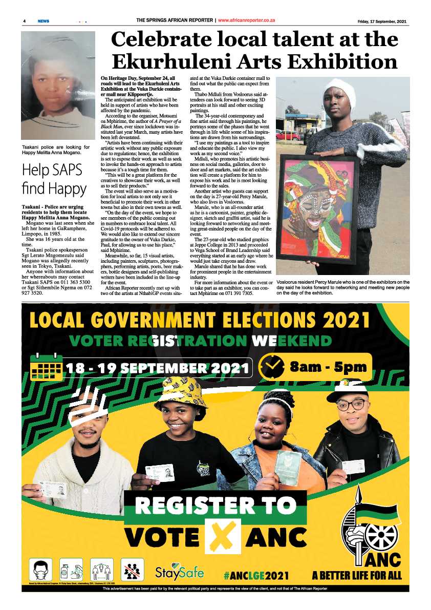 African Reporter 17 September 2021 page 4