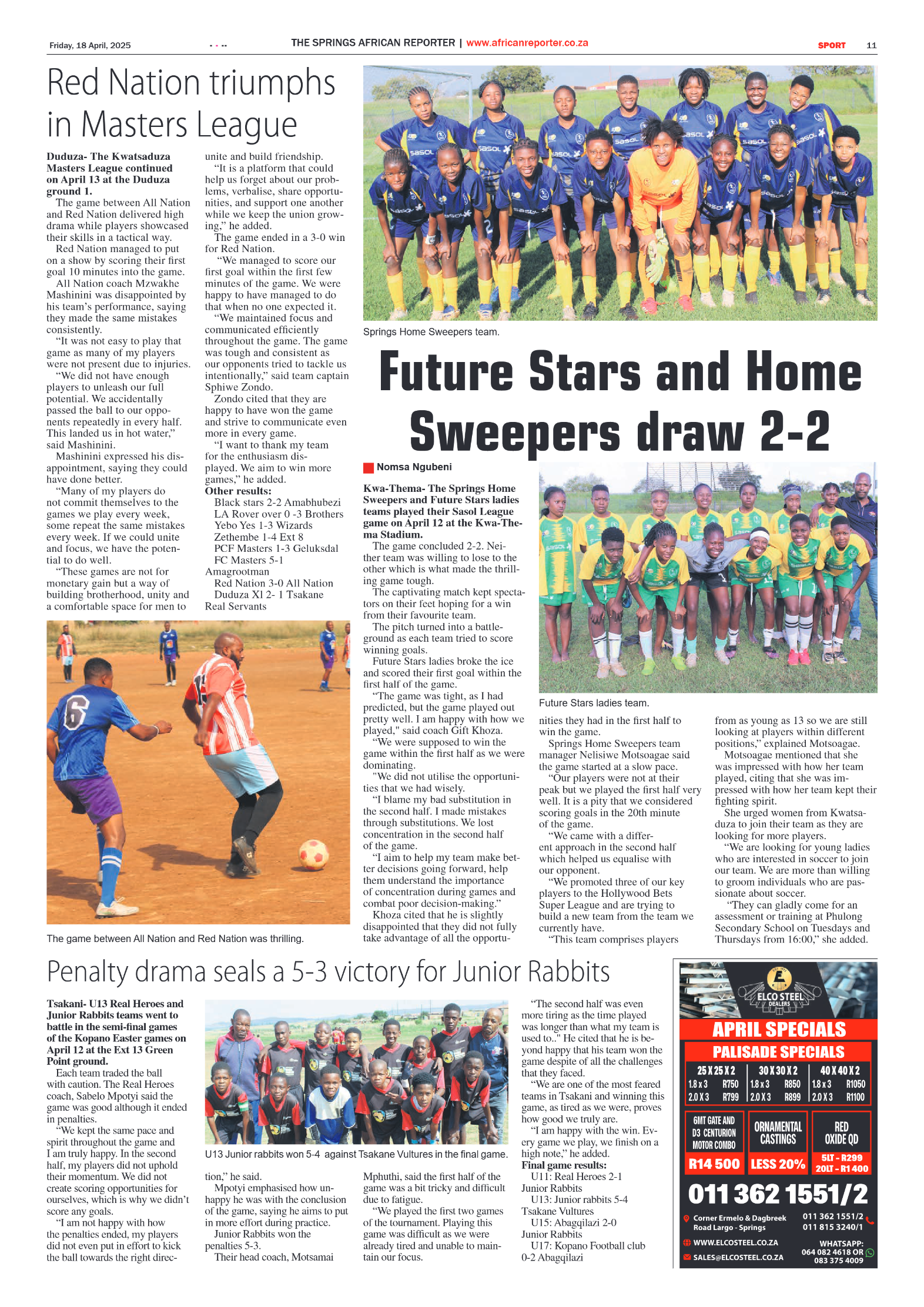 African Reporter 18 April 2025 page 11